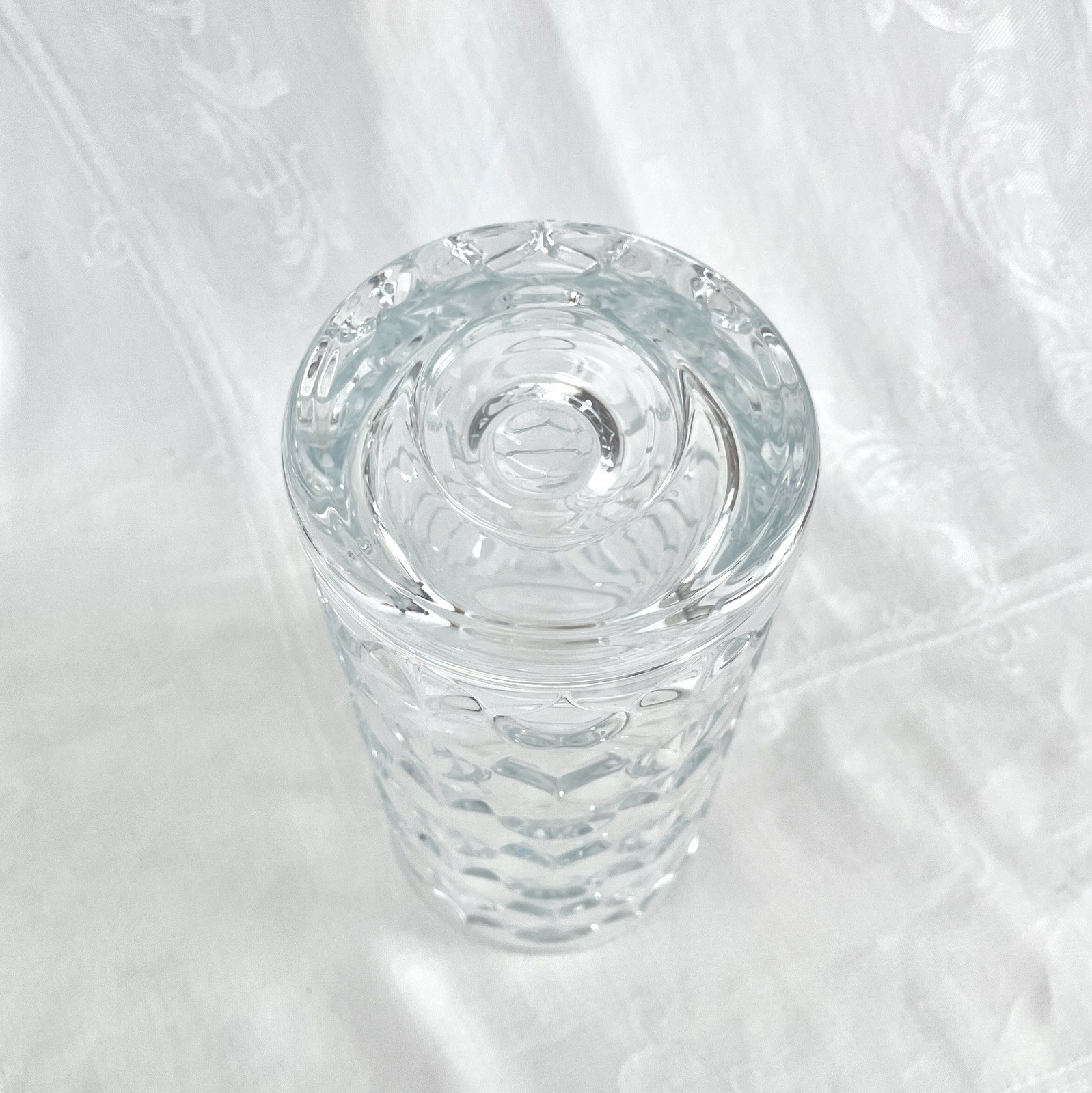 NEW RCR Cristalleria Italia Large Crystal Vase, 11 Inches, Scallop Cut