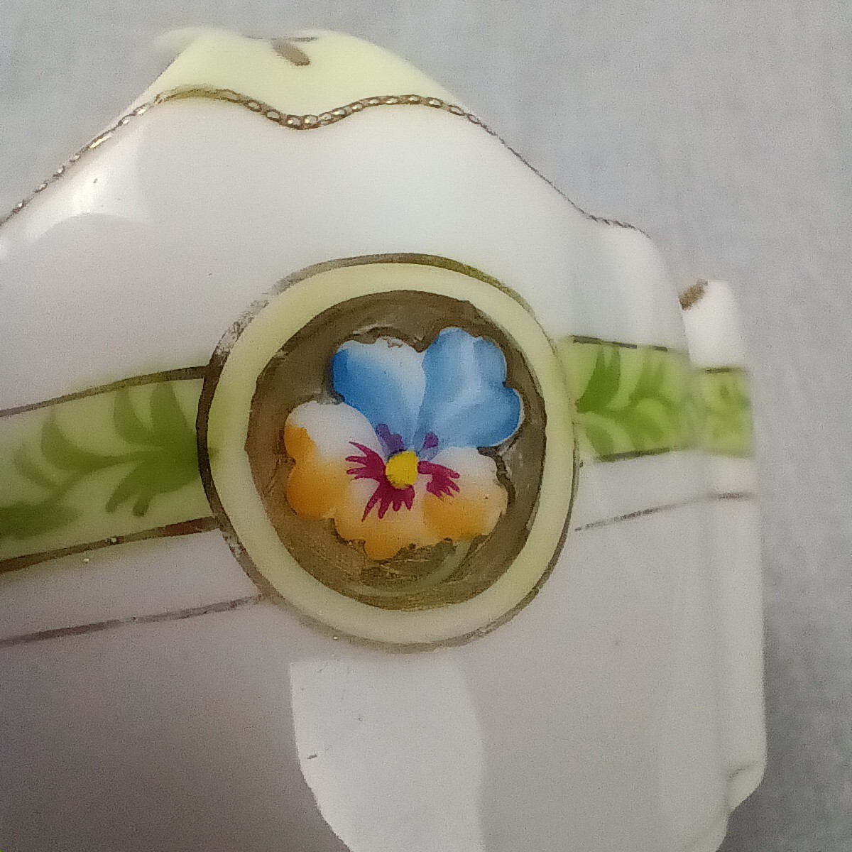 Nippon Hand Painted Basket Bowl Decorative Fine Bone China Collectible Display