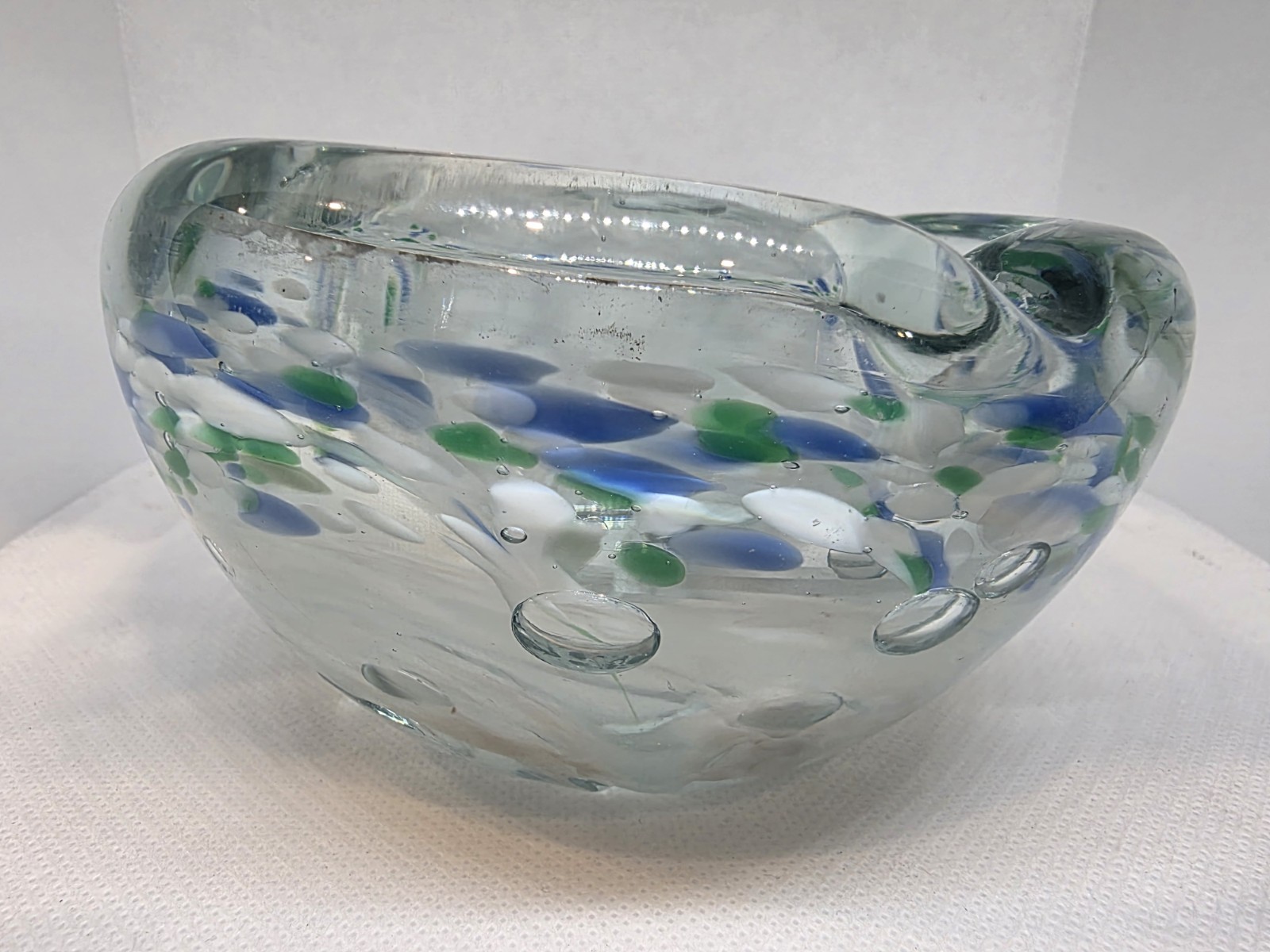 Vintage Murano? Style Art Glass Blown Bowl/Ashtray *SEE PHOTOS/DESCRIPTION*