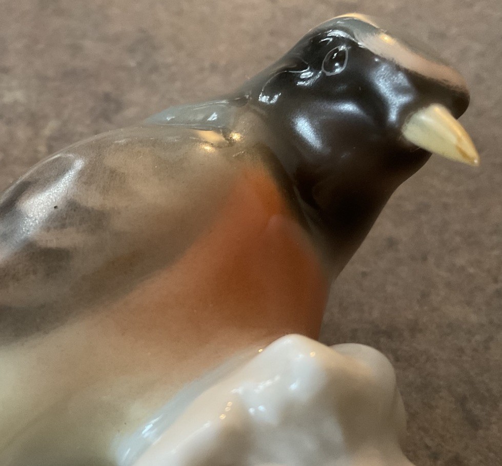 HUTSCHENREUTHER :: “REDSTART CHEN” 4 1/4” BIRD FIGURINE K Tutter 1960’s GERMANY