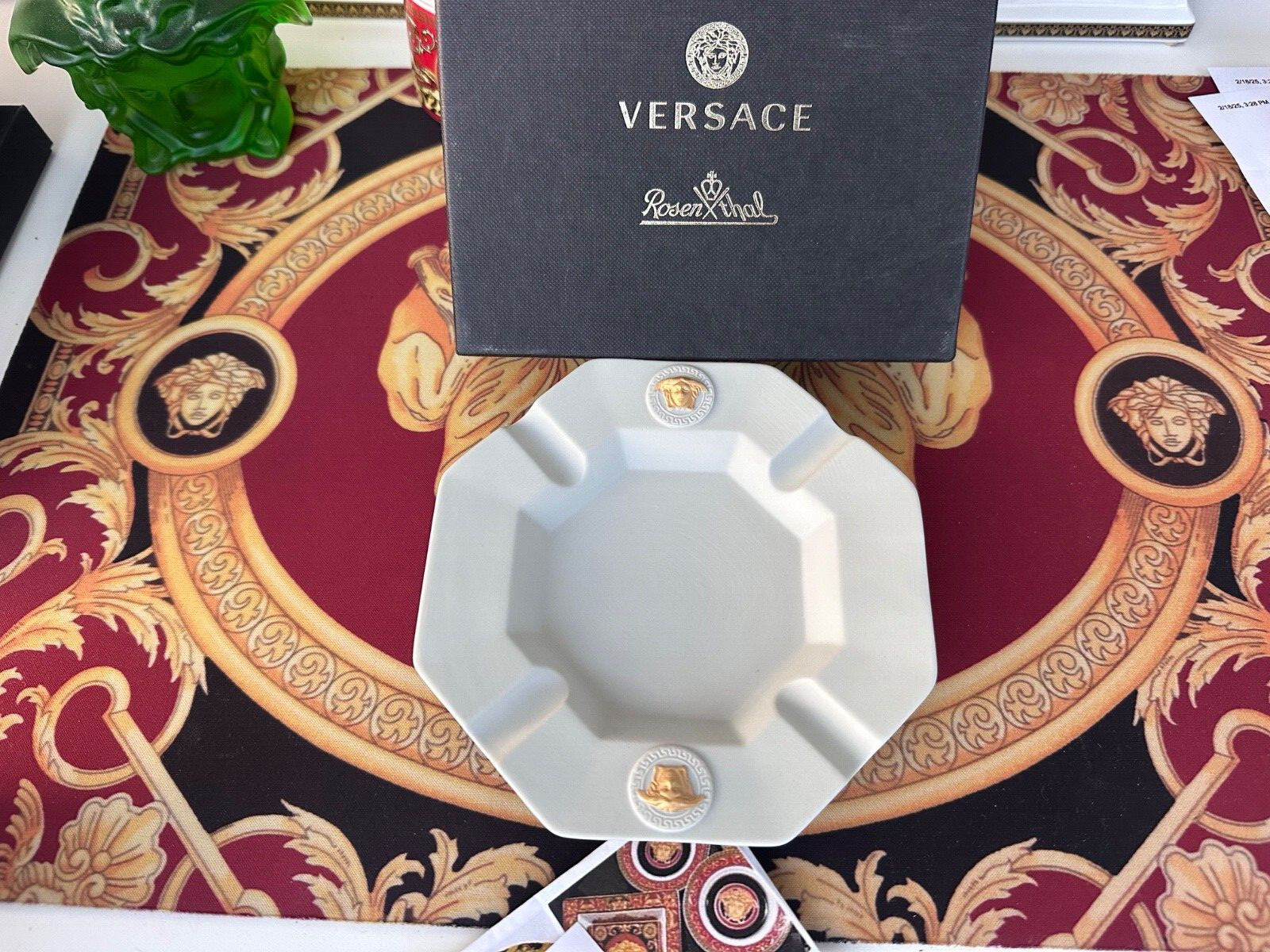 Versace Ashtray Gorgona Medusa table dinner Home Rosenthal Prestige Gift idea