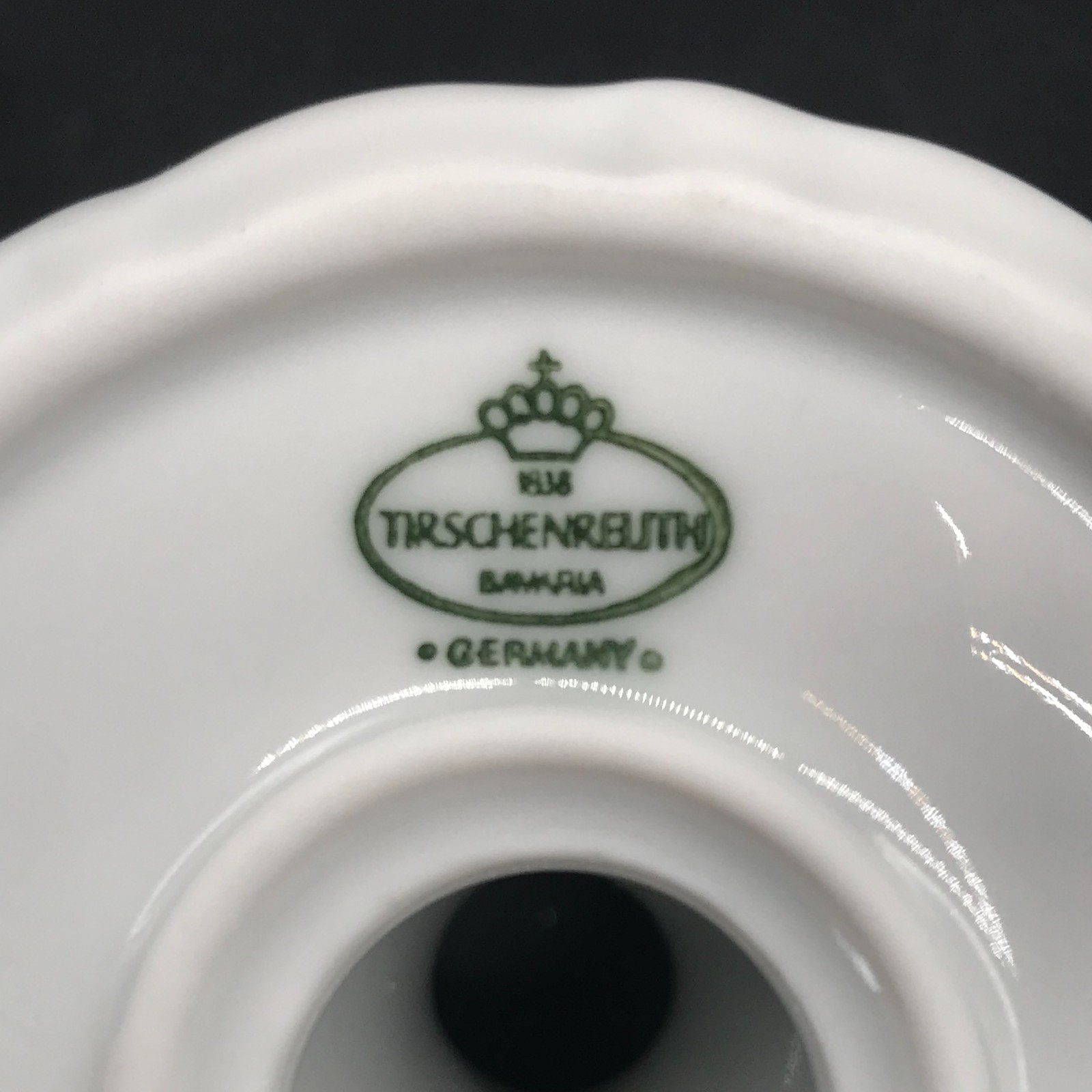 2 Vintage Tirschenreuth Baronesse White Porcelain Candlestick Candle Holders EUC