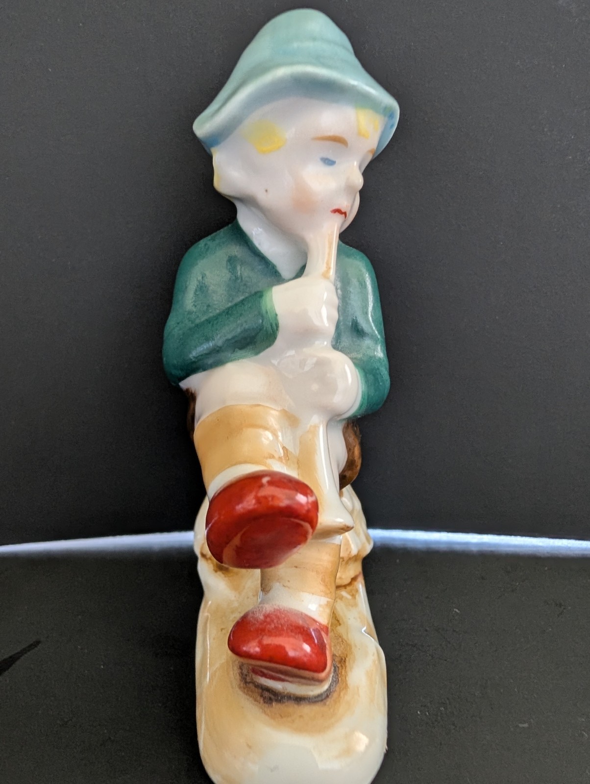 Hand Painted Ceramic Children w/Musical Instruments Figurines, Vintage Japan