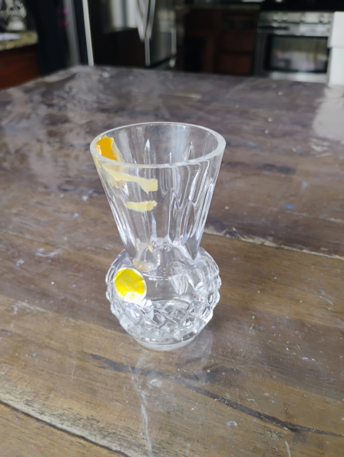 Vintage Yugoslavia Bud Vase 3.5 Inches Tall Glass