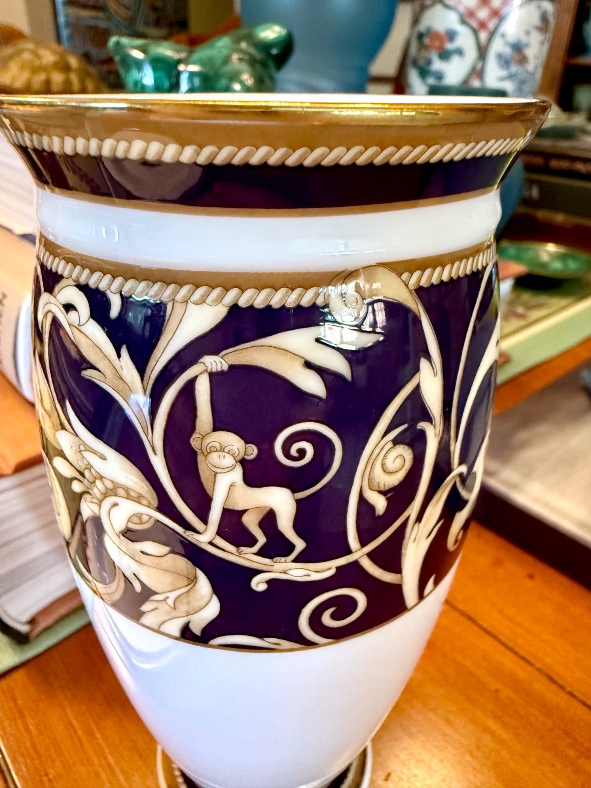 2 pc. Wedgwood Cornucopia Bone China 6″ Vase & 5″ Tray EXCELLENT