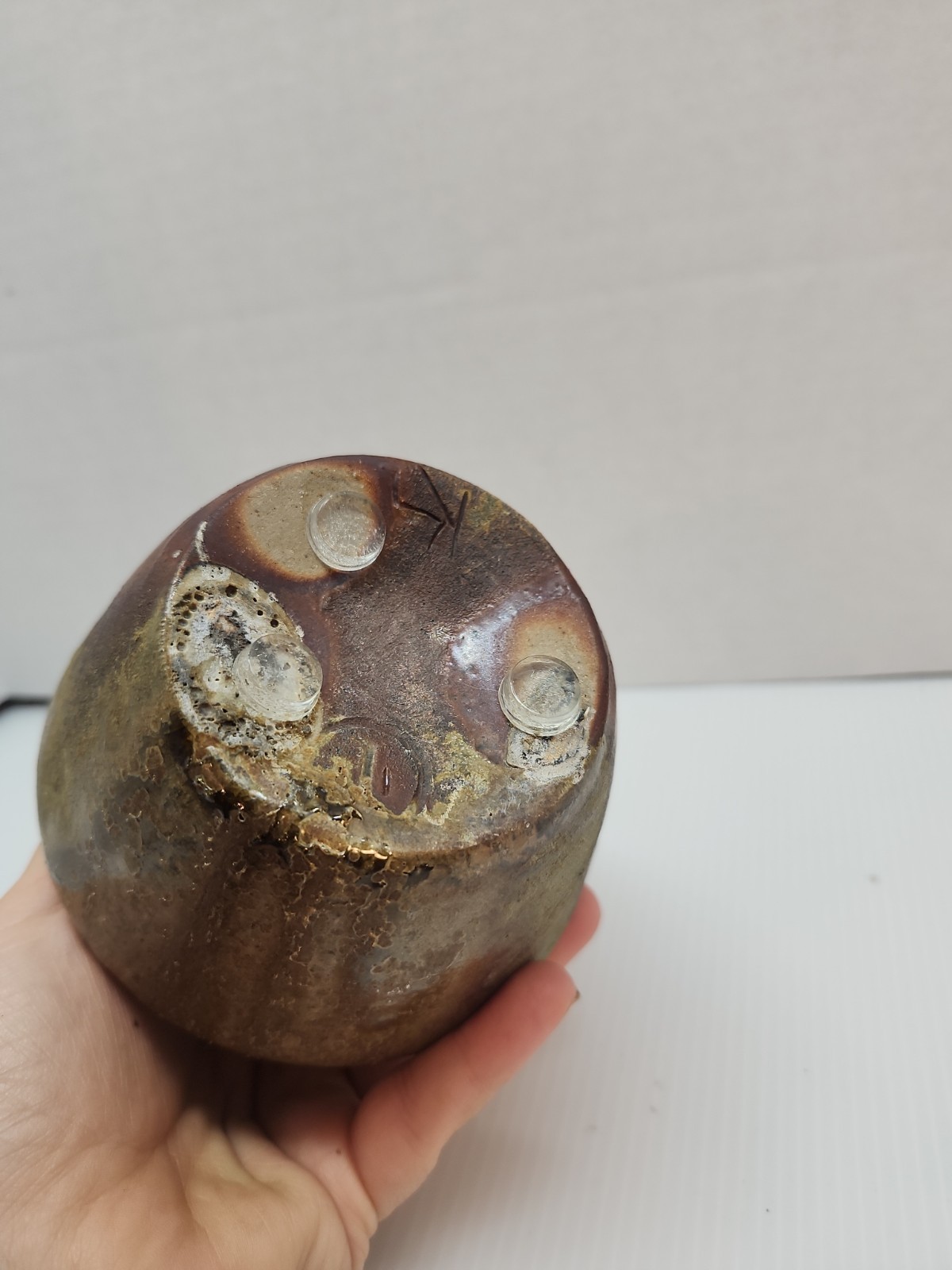 Studio Art Pottery 5.5″ Tall Raku Style