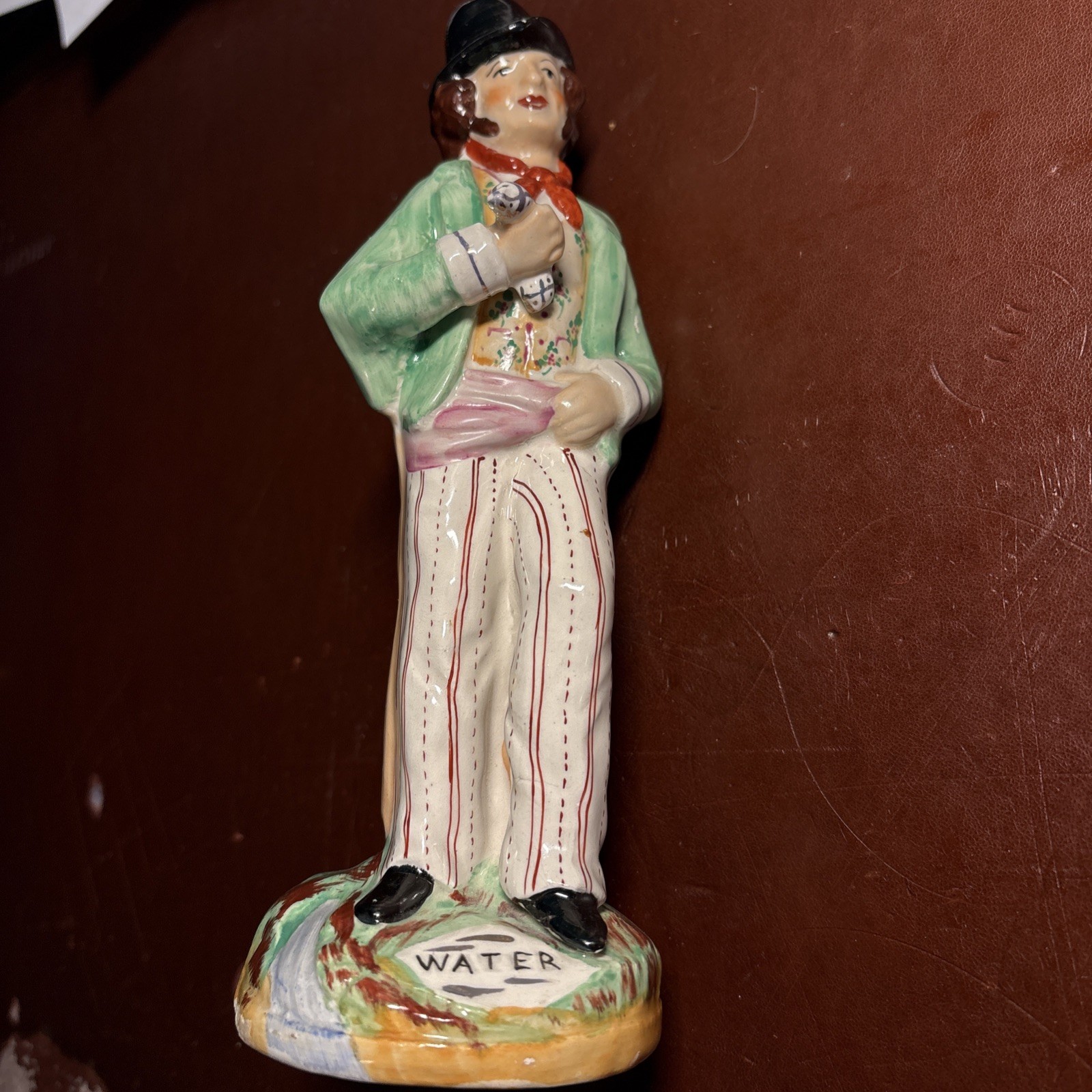 Staffordshire “Gin & Water” Double-Sided figurine c1890-1910 8 3/4″