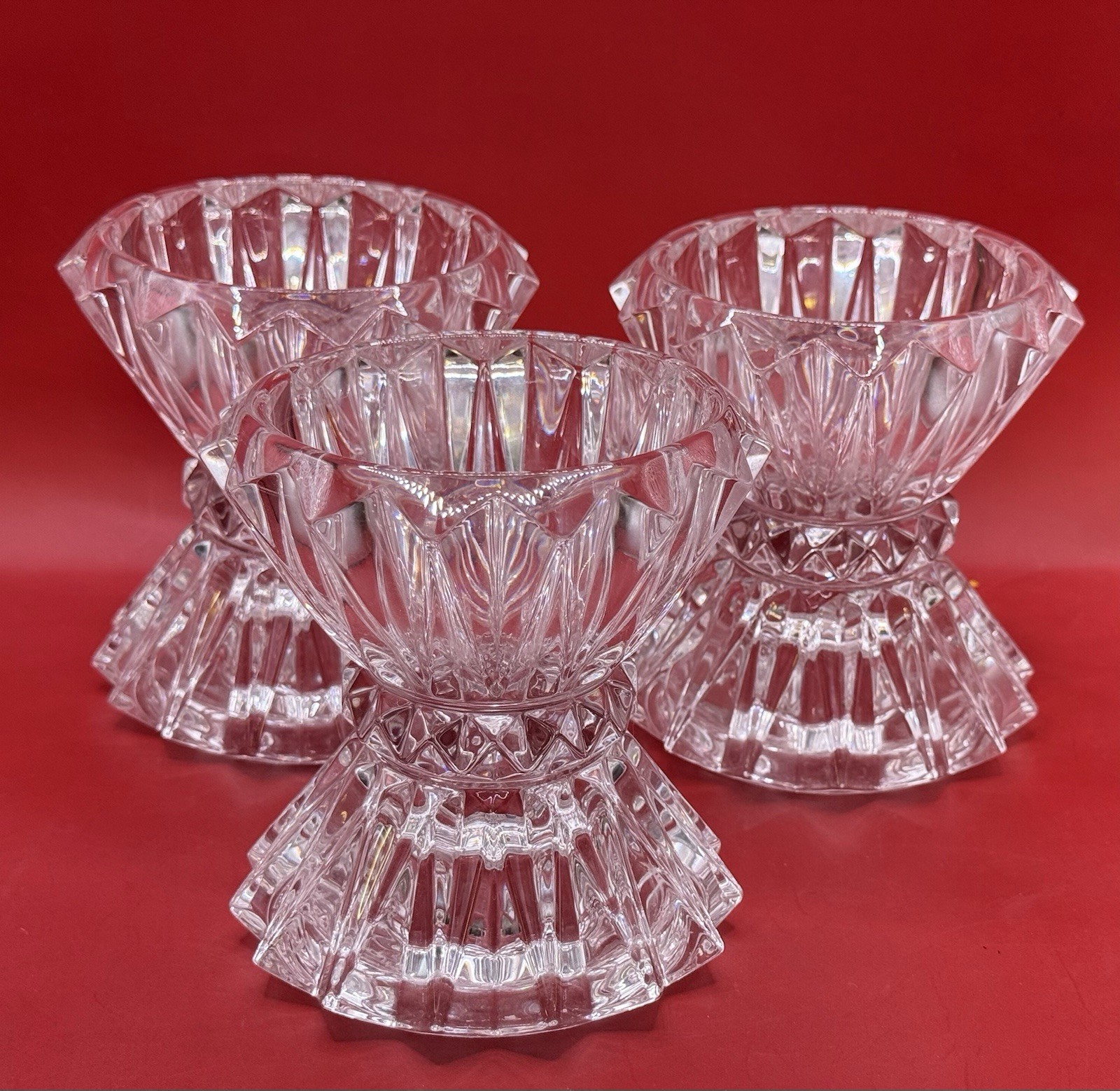 Mikasa RAINIER Reversible Multi-Use Candle Holder(s) 5” Set of 3