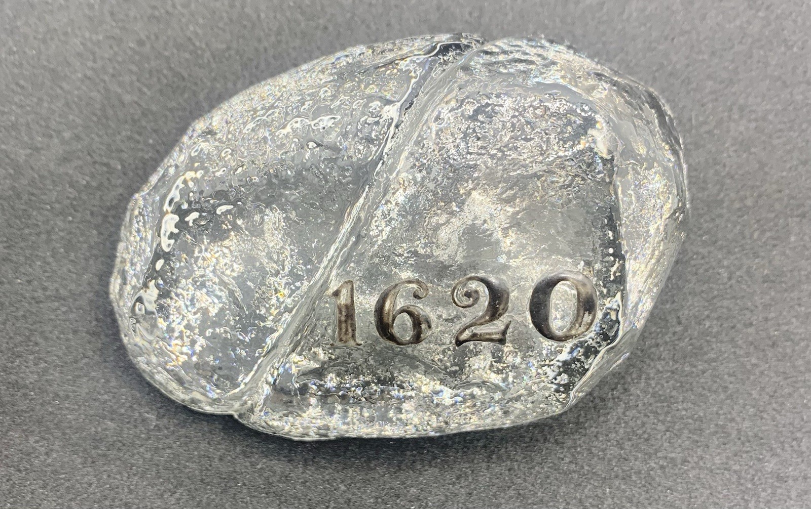 Antique Plymouth Rock 1620 Pressed Paperweight Providence Inkstand Co. 1876