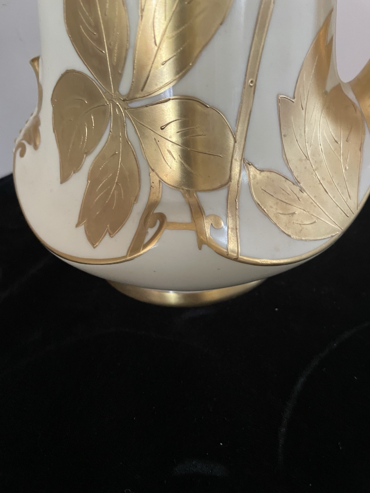 Rare Antique Bawo & Dotter Elite Limoges Art Nouveau Gilded Gold Tankard 15 1/2″