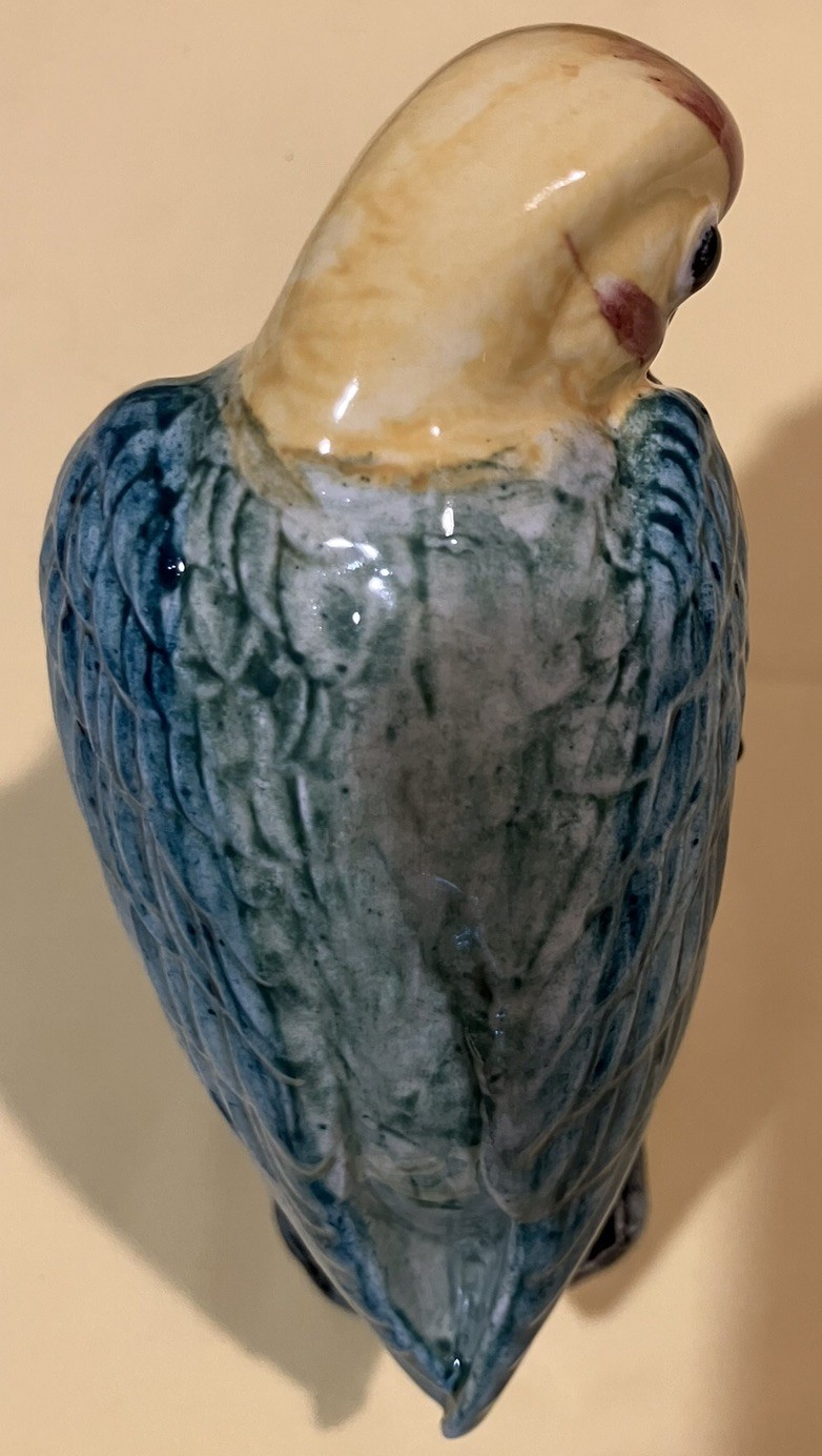 STANGL POTTERY PAROQUET (PARROT) HAND PAINTED COLORFUL BIRD FIGURINE #3449-MINT