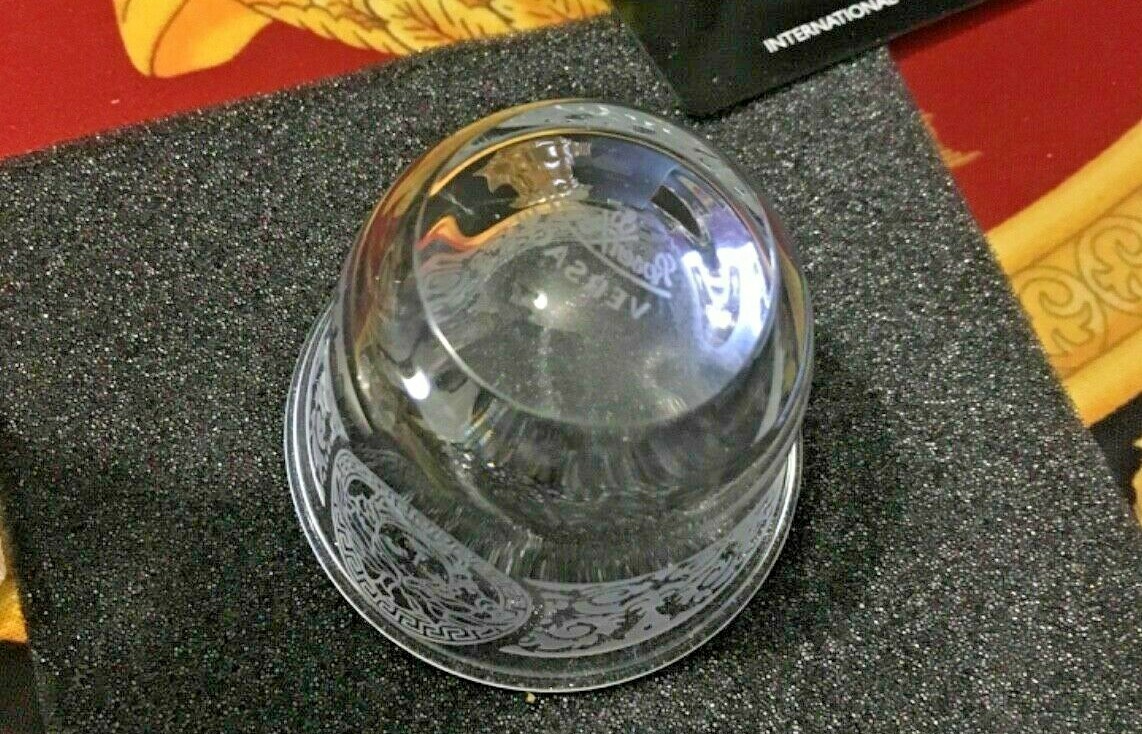 VERSACE MEDUSA CANDLE HOLDER GLASS DINNER TABLE HOME LOVE NEW sale