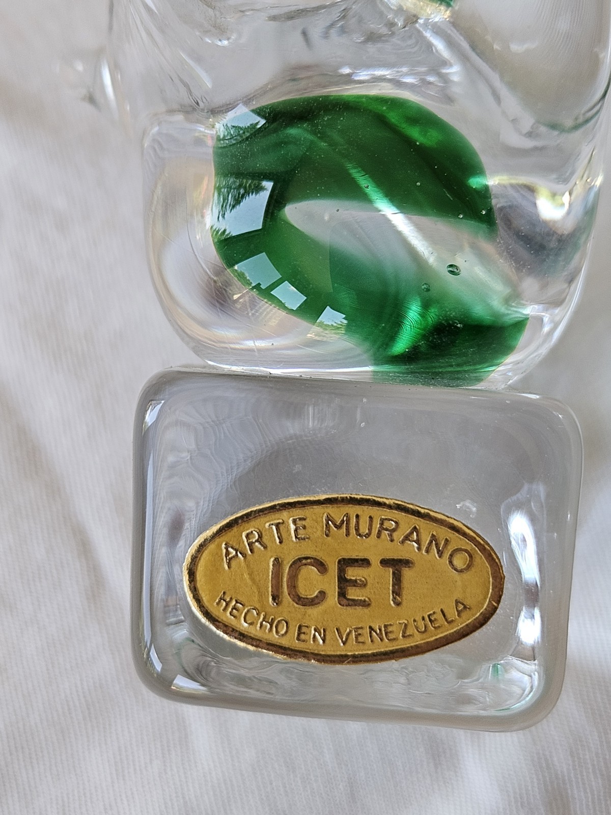 Vecchia Murano Glass Swan Figurine Hand Blown Art approx 4 1/2″ tall