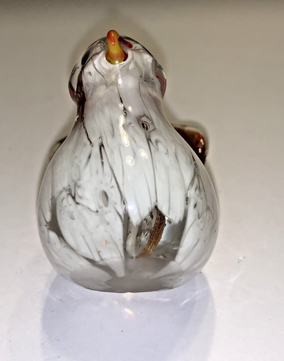 Miniature Blown Art Glass Rooster Chicken Figurine