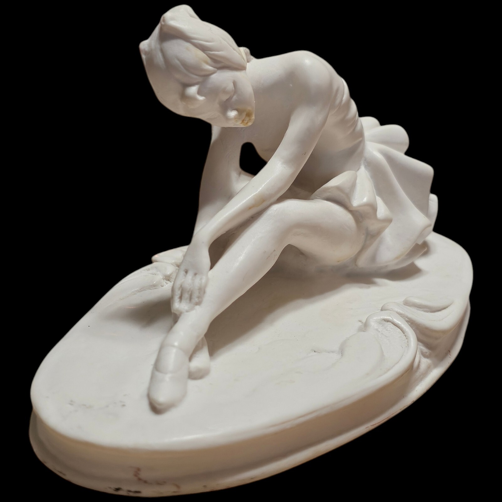 Vintage Ballerina Ballet Figurine White Matte Bisque Made in Italy NO Chips