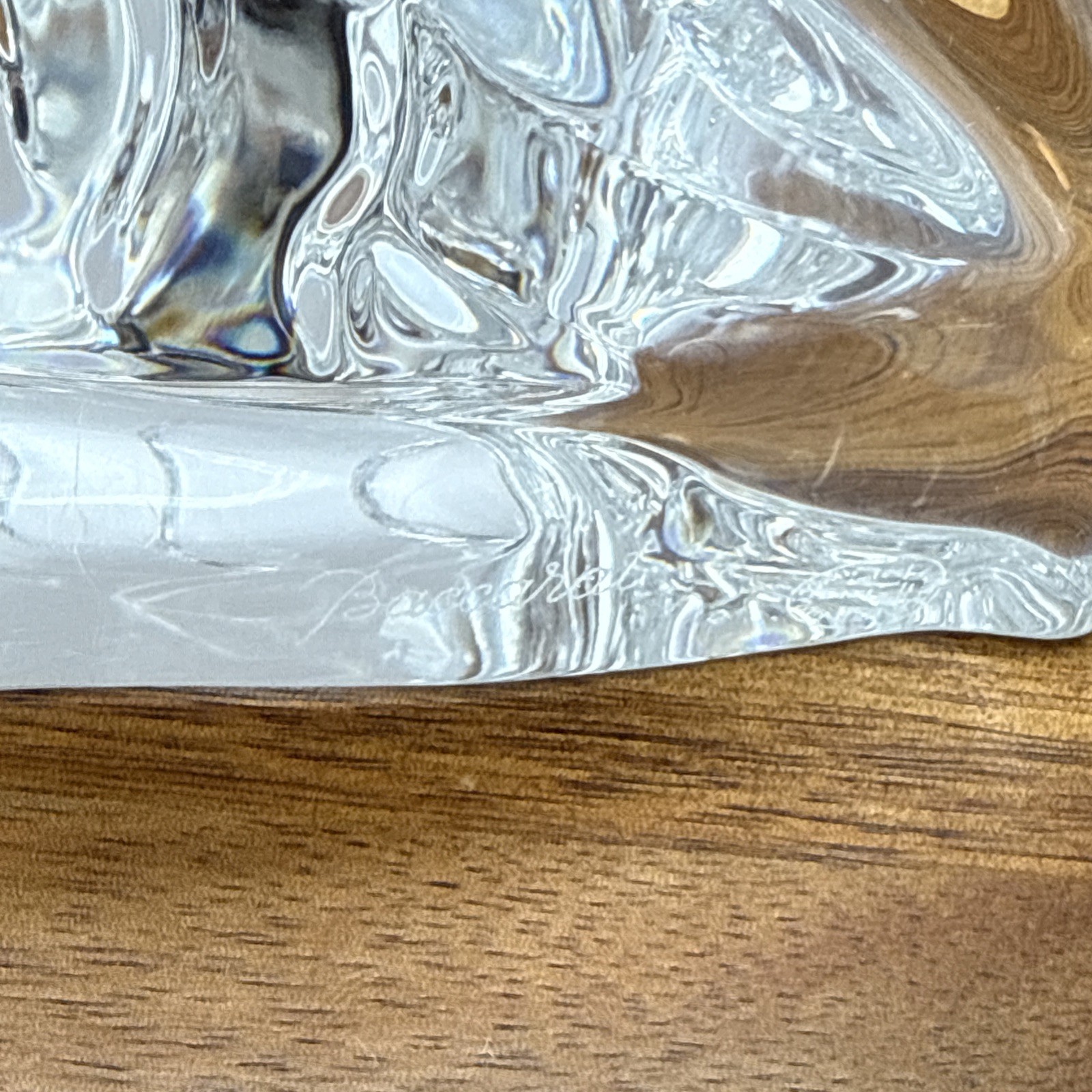 Baccarat CRYSTAL Large Tiger 10 Inches Signed-READ