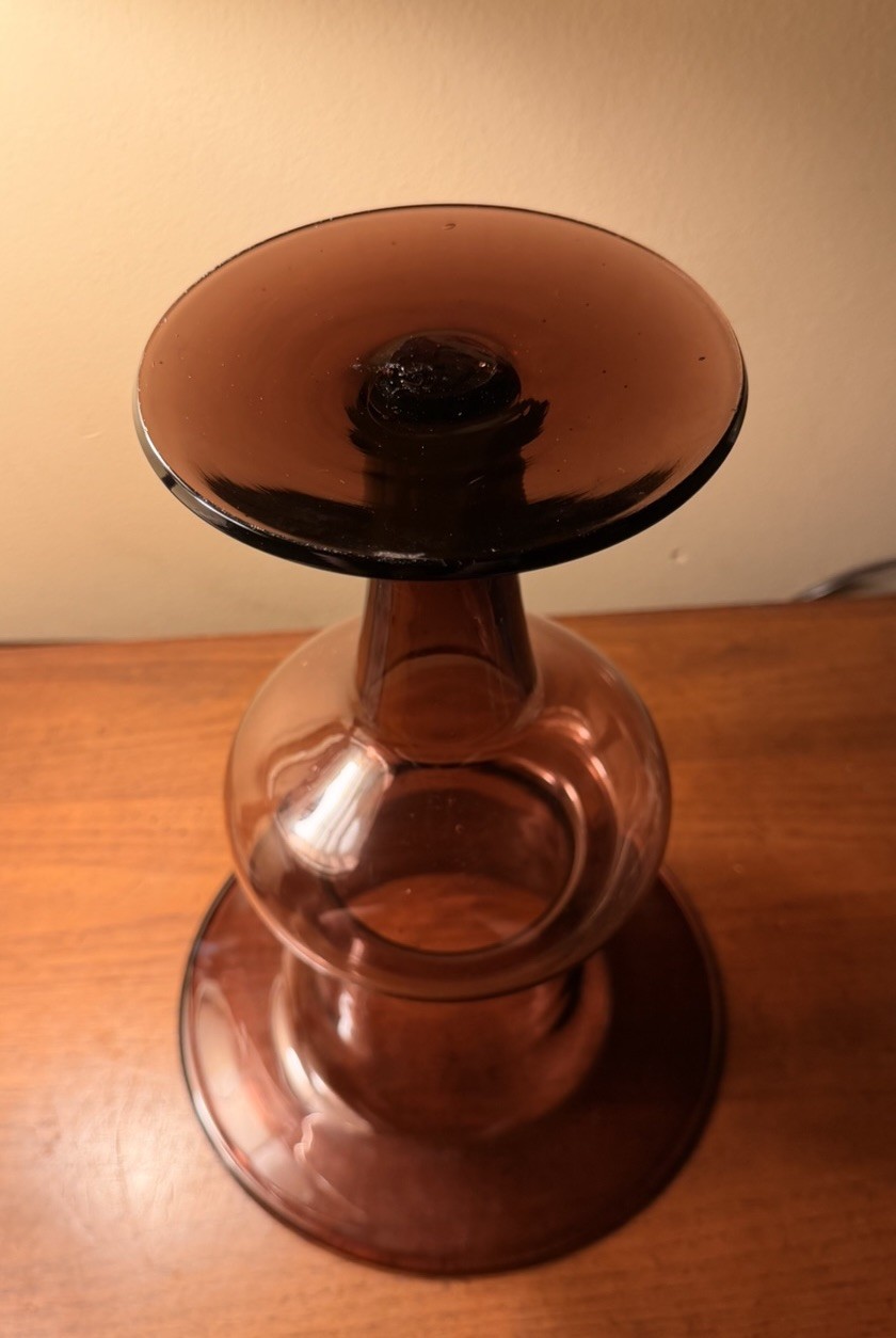 Blenko Hank Adams Amethyst Glass Urn Style Vase #9218 1990s Rare – WV