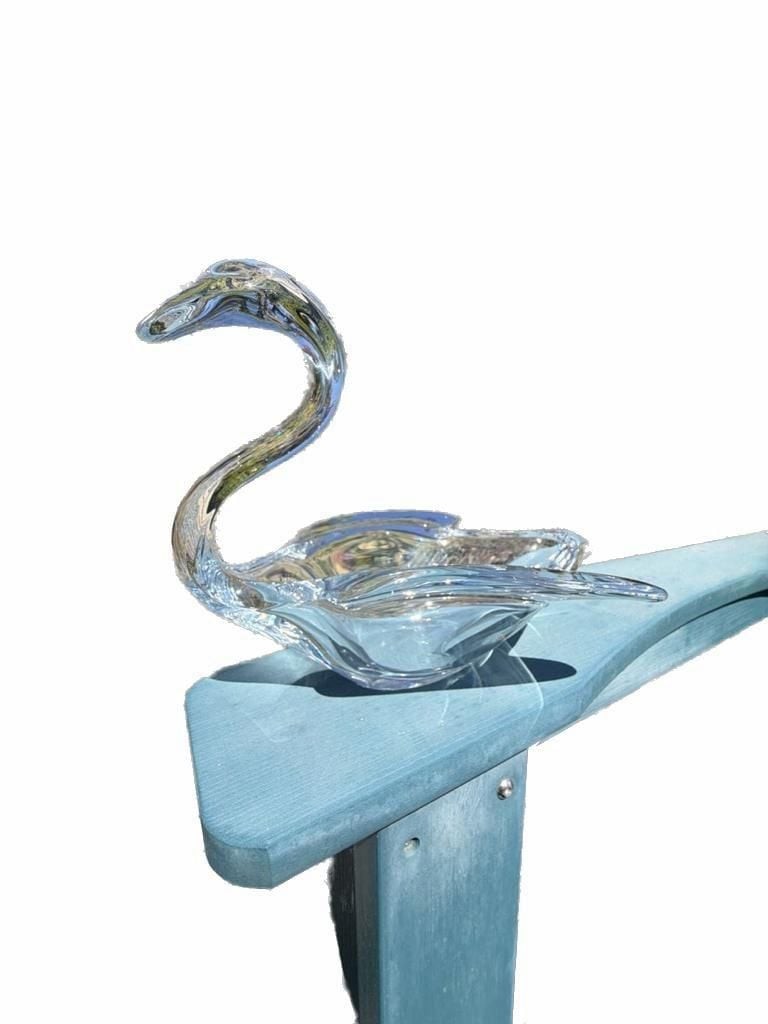 Cofrac Art Venrie Crystal Swan signed