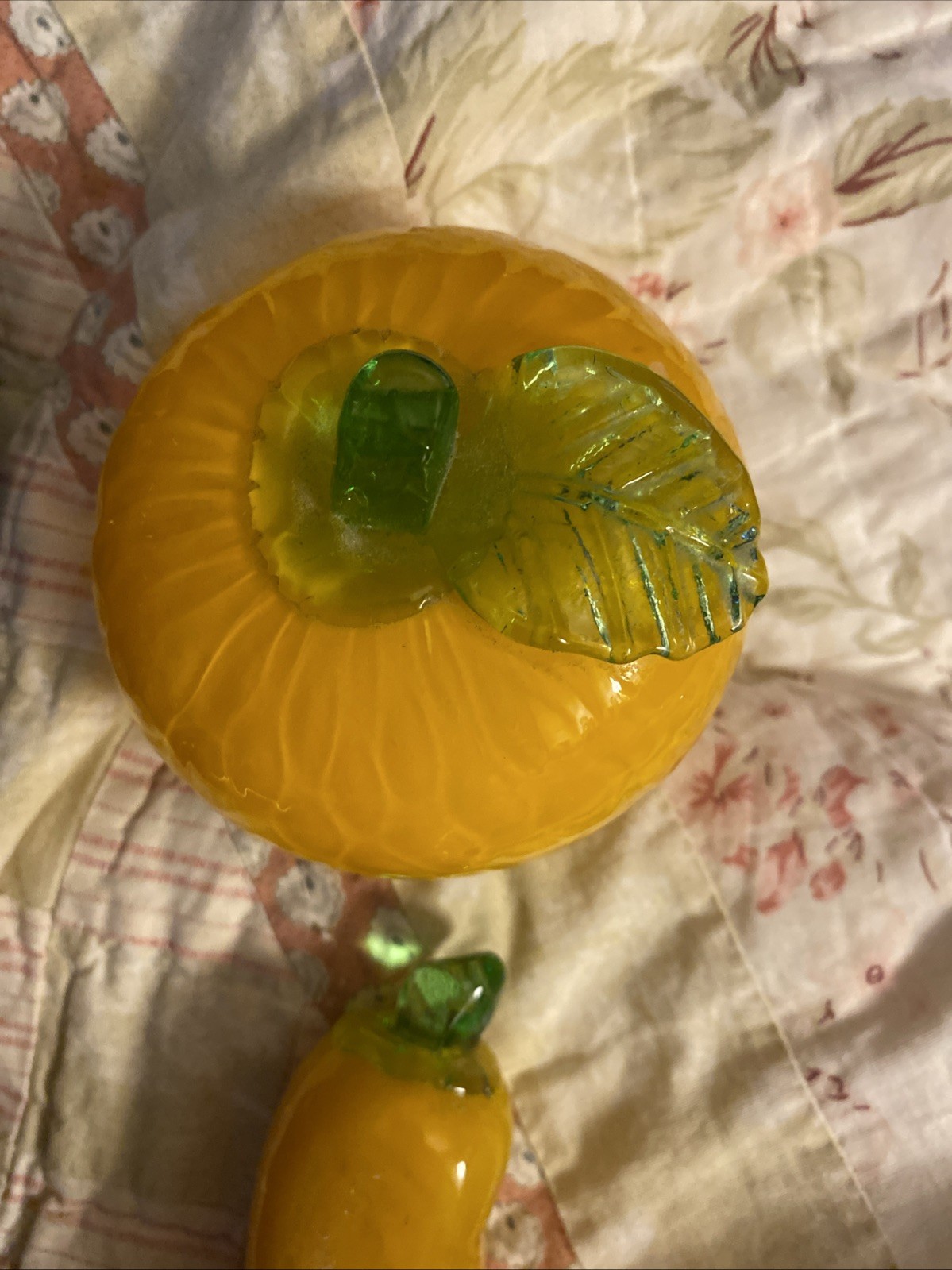 Murano Blown Glass Orange vegetables & Fruit Lot Of 8