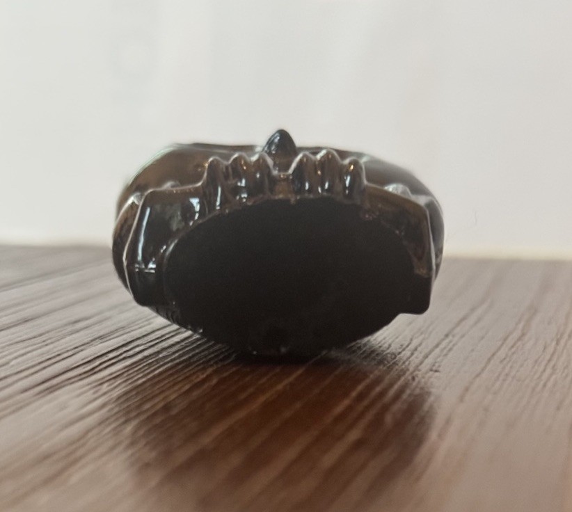 Vintage Boyd Crystal Art Glass Winking Wisdom Owl Figurine – Black Ebony