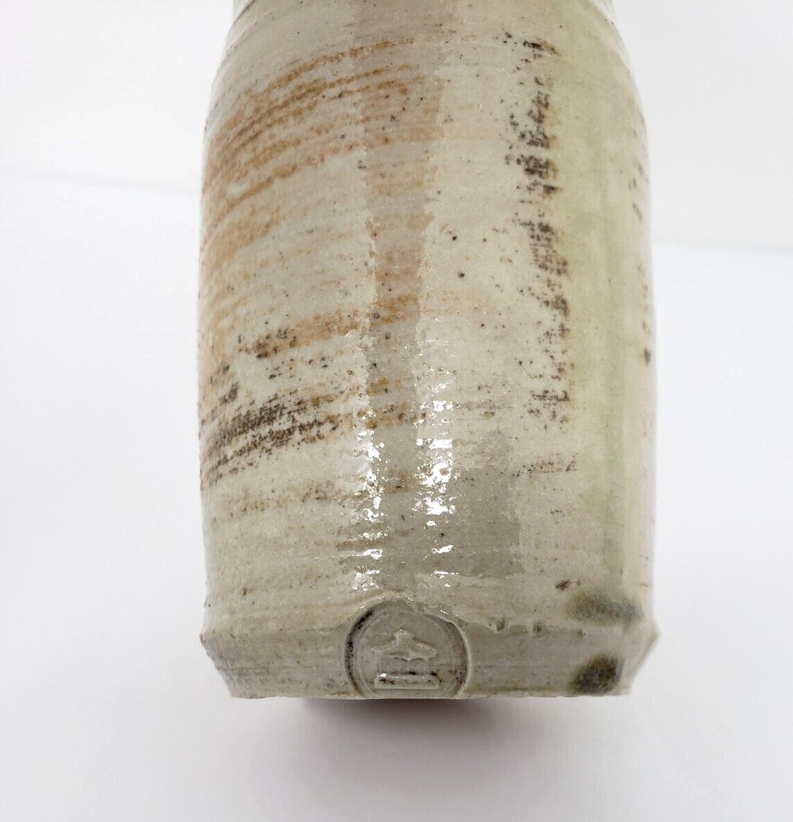 Pottery Primitive Rustic Textured Clay Ceramic Handle Cup Vase Earthtones Decor
