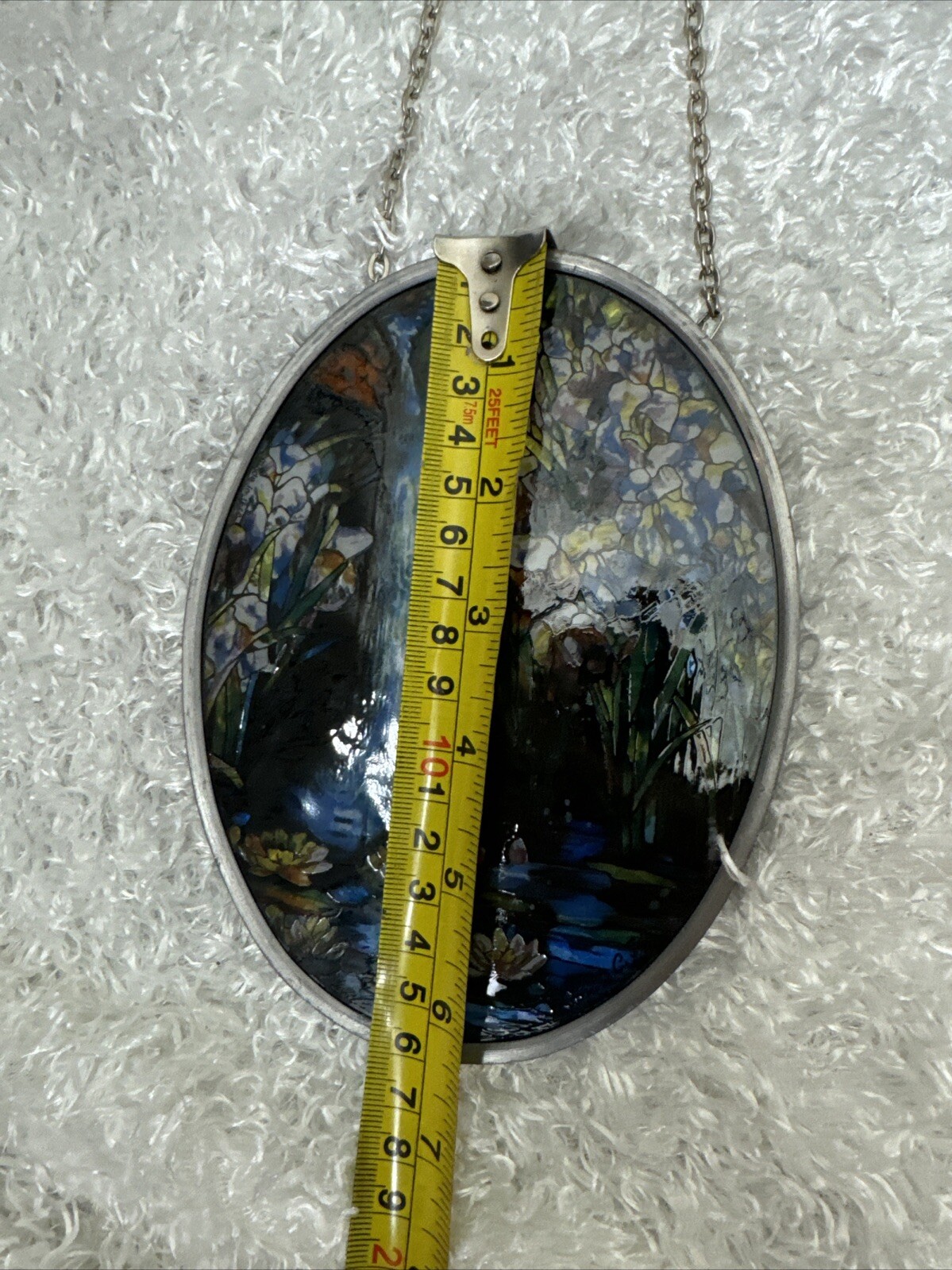 Vintage GLASSMASTERS 1989 LOUIS C TIFFANY STAINED GLASS SUNCATCHER Waterfall