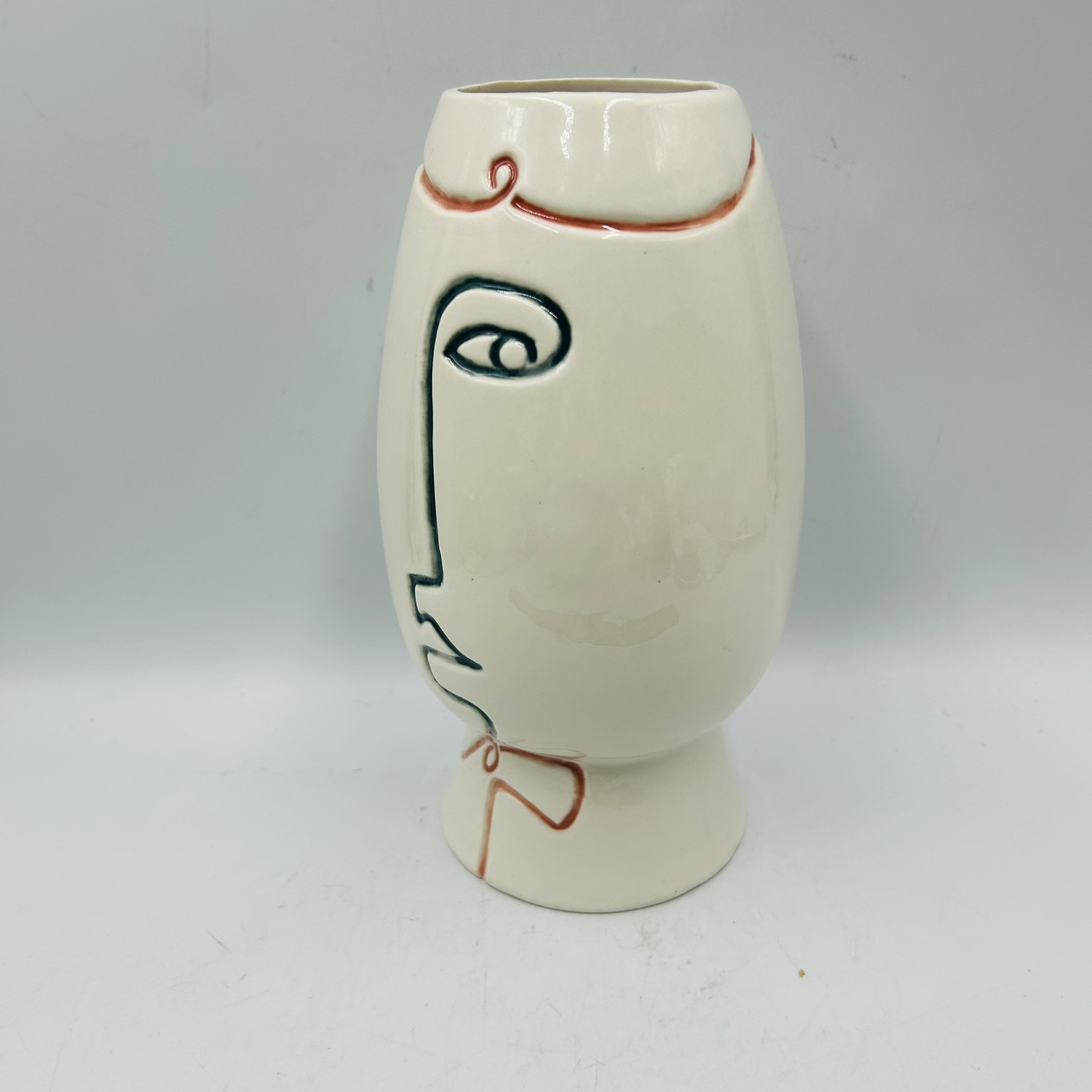Cubist Style Picasso Ceramic Face Vase Cubism Modernist Minimalist