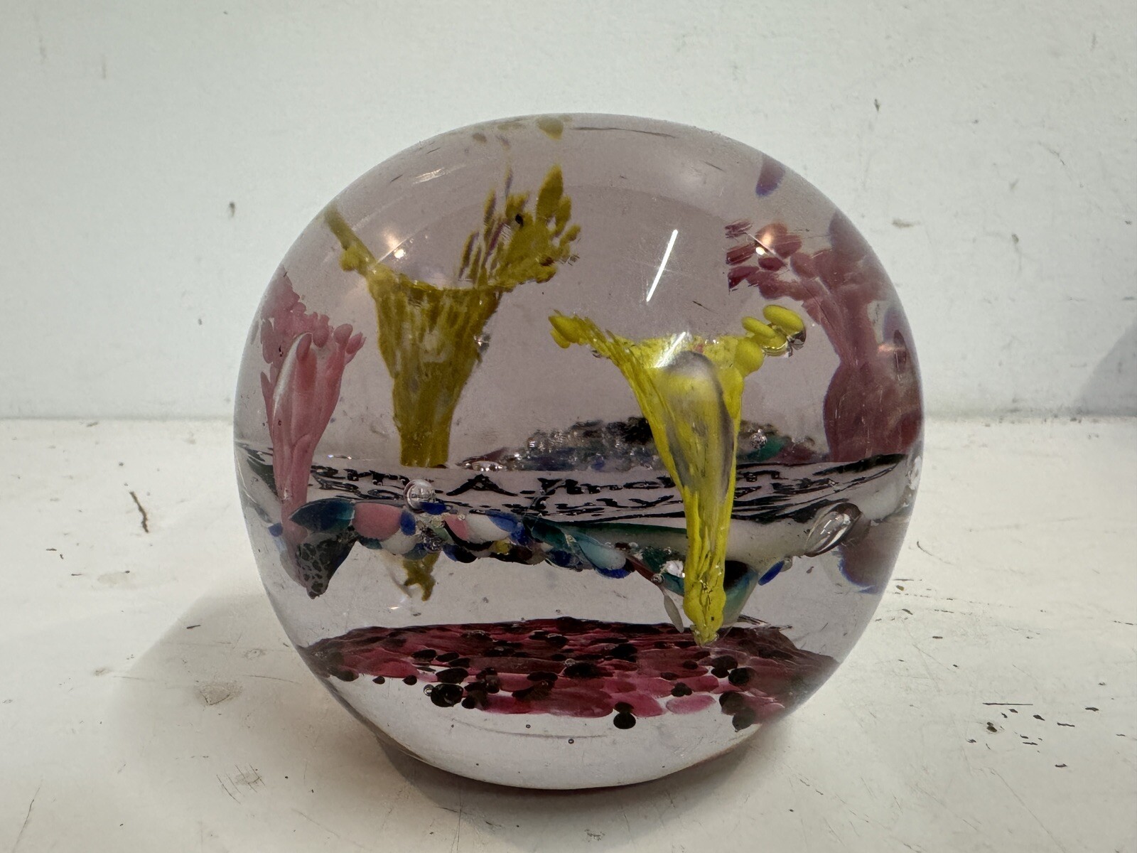 Antique Harry. A. Pinchon Born July 19th 1887 Personalized Glass Paperweight