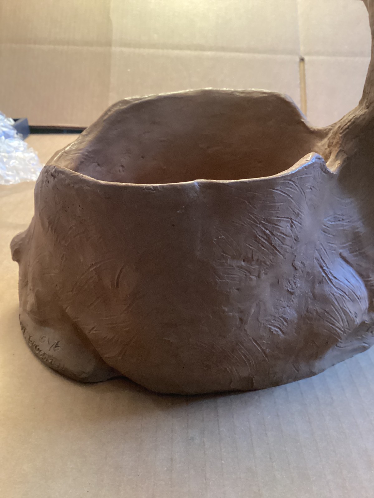 Vintage RARE Dave Grossman Camel Planter 11 Inches Tall Signed Clay 1976
