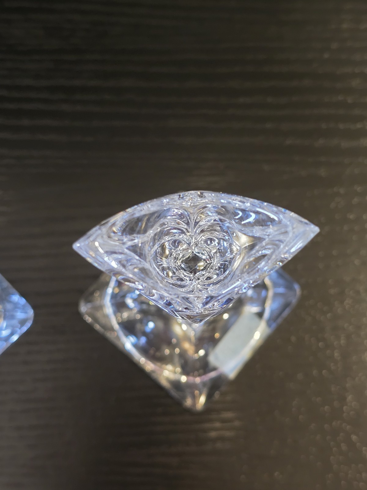 Vintage Mikasa Deco Crystal Candlestick Holders Set 2 Fluted Art Deco 5.5″