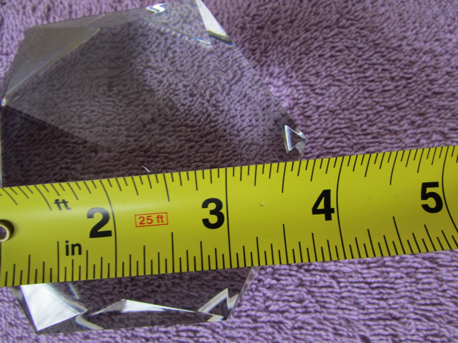 VTG Baccarat France Clear art Glass Crystal Figural Paper Weight FACETED signed