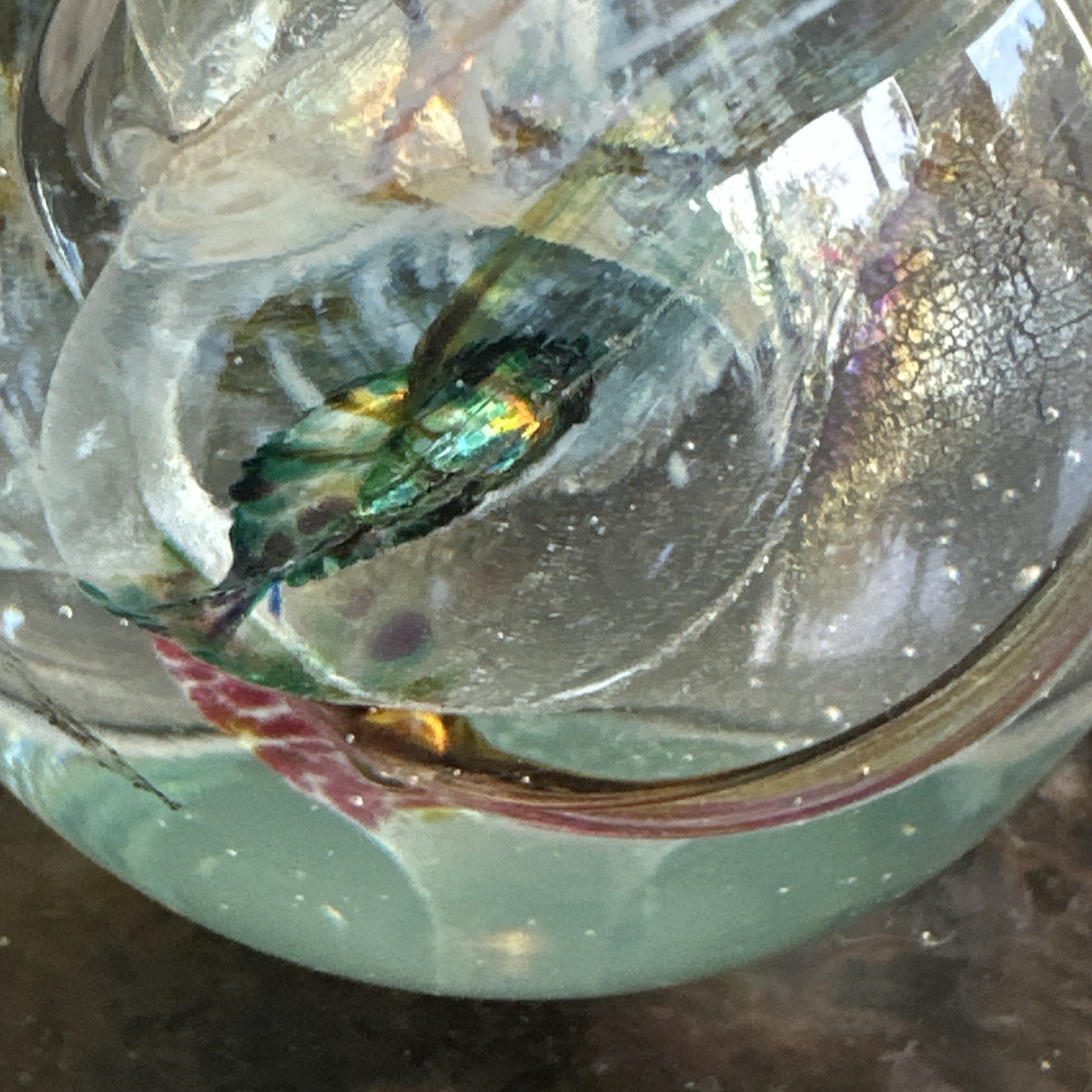 Robert Held Art Glass Swirls Galaxy 2.25” Paperweight Signed