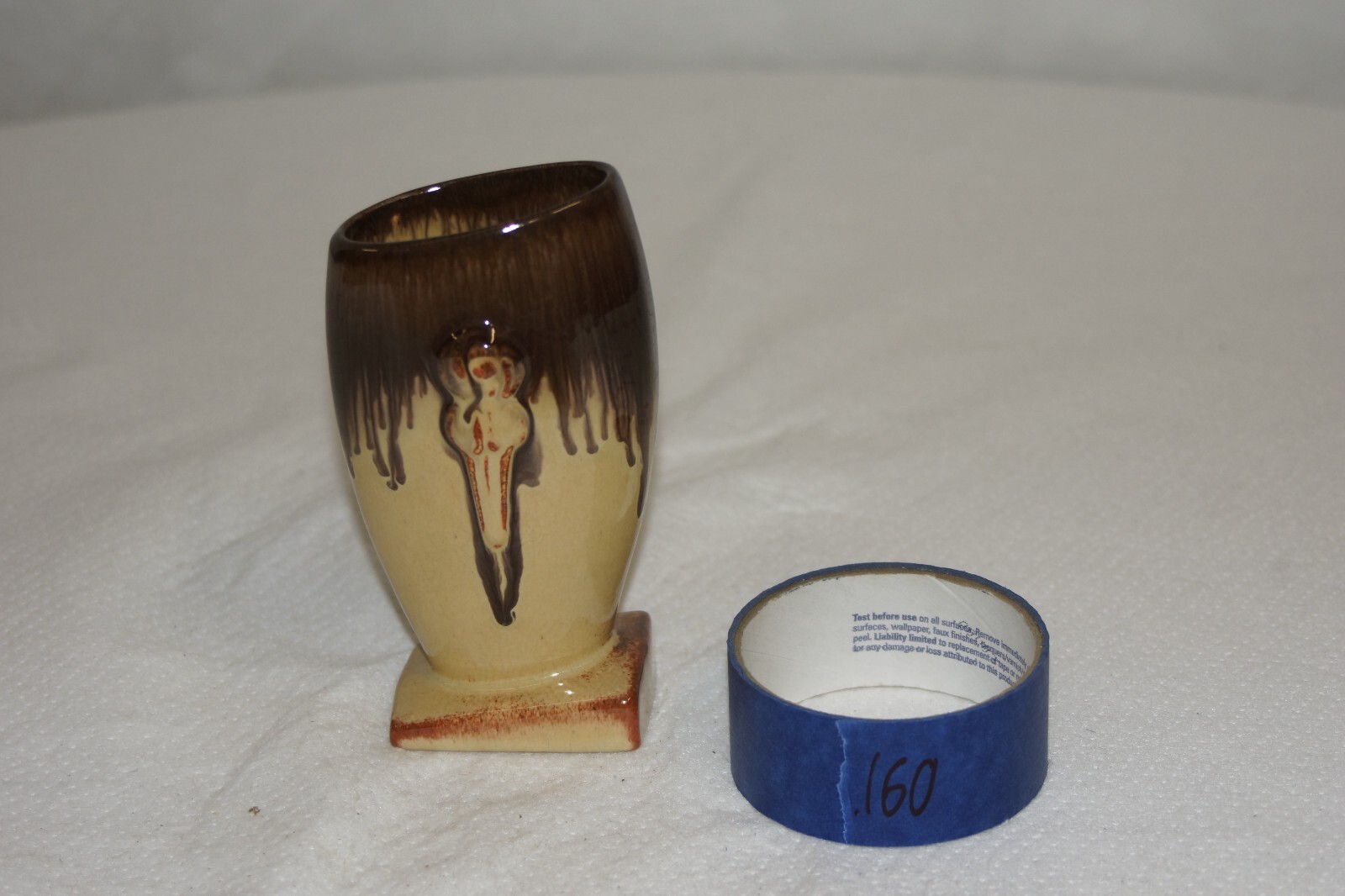 Brown and Cream Off-Angle Vase
