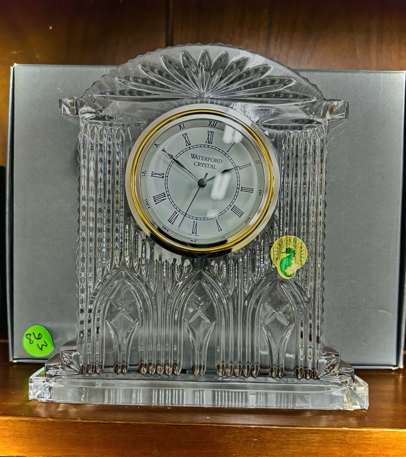 Waterford Crystal 3” Quartz Clock Made in Japan, Chipped at the Bottom