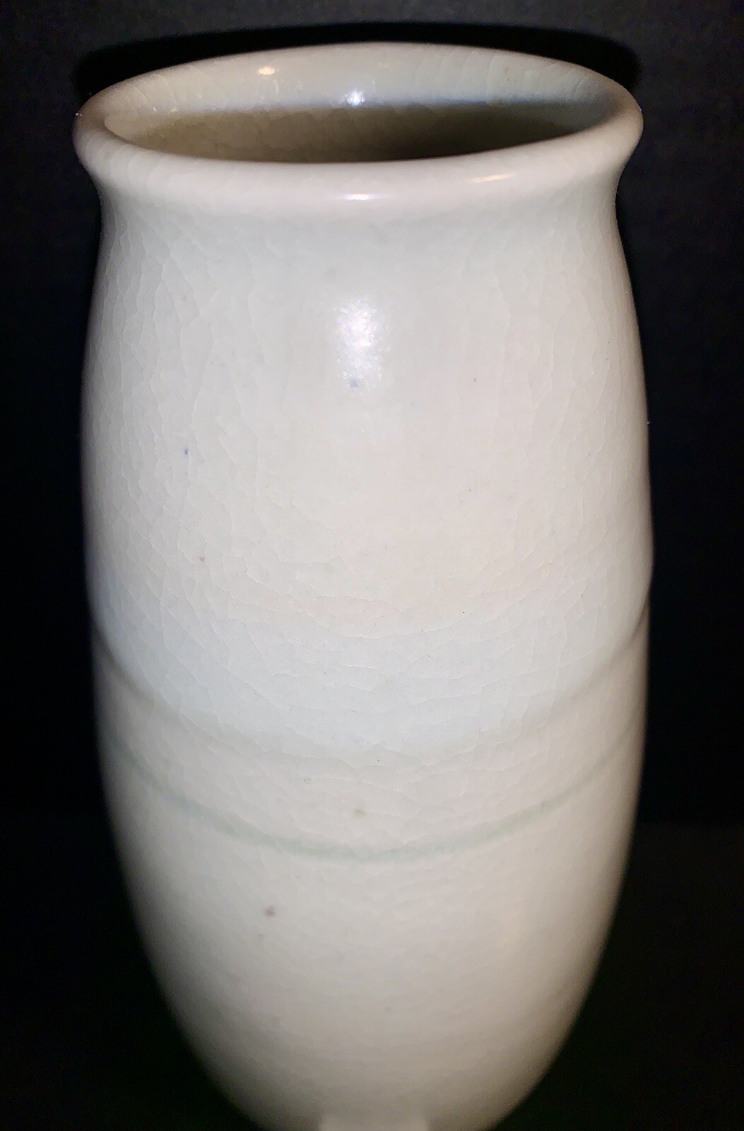 Hanlin Pottery Vase Pink & Blue Hand Thrown Contemporary