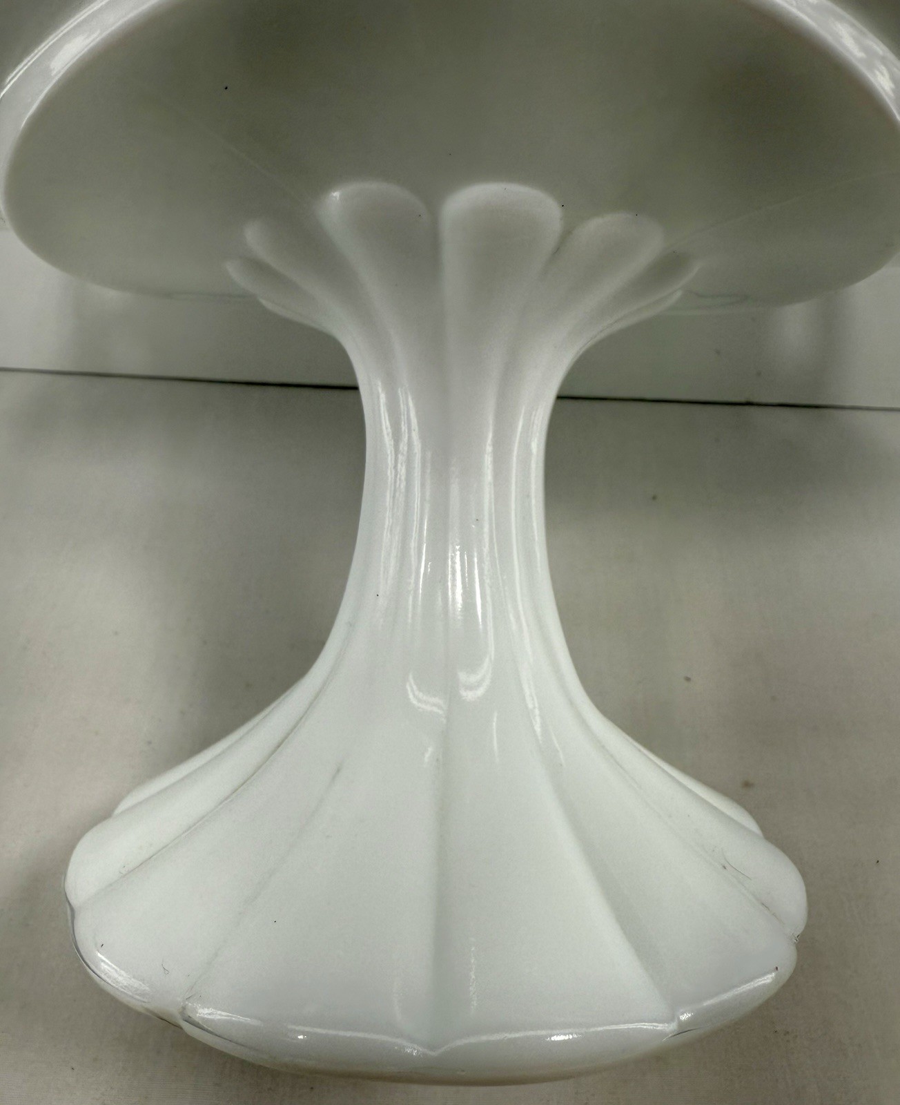 Colony Milk Glass Open Lace Pedestal Compote Fruit Bowl 13.75” Vintage EUC
