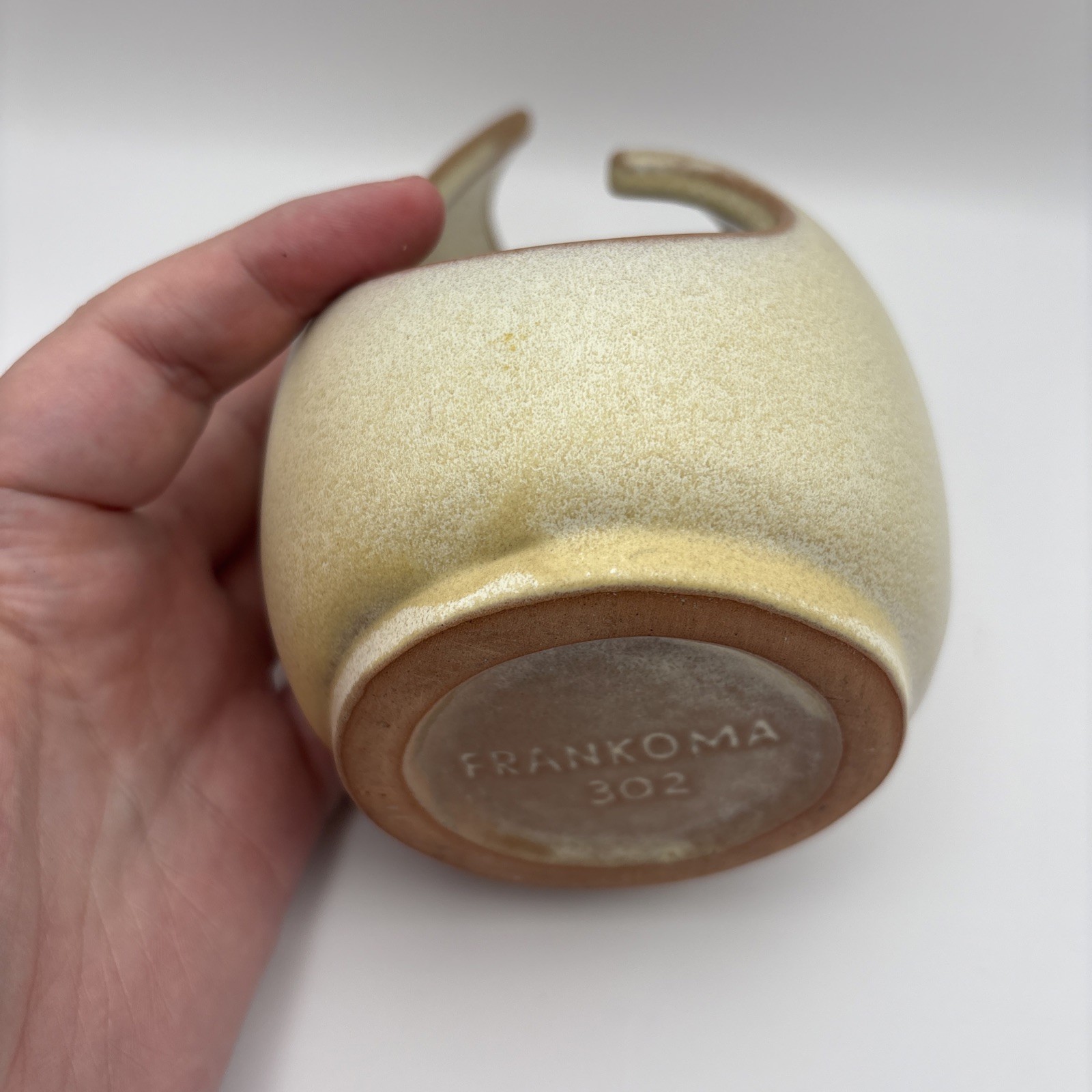 Vintage 1964 Frankoma Pottery 302 Freeform Candle Vase 6” Desert Gold 13oz