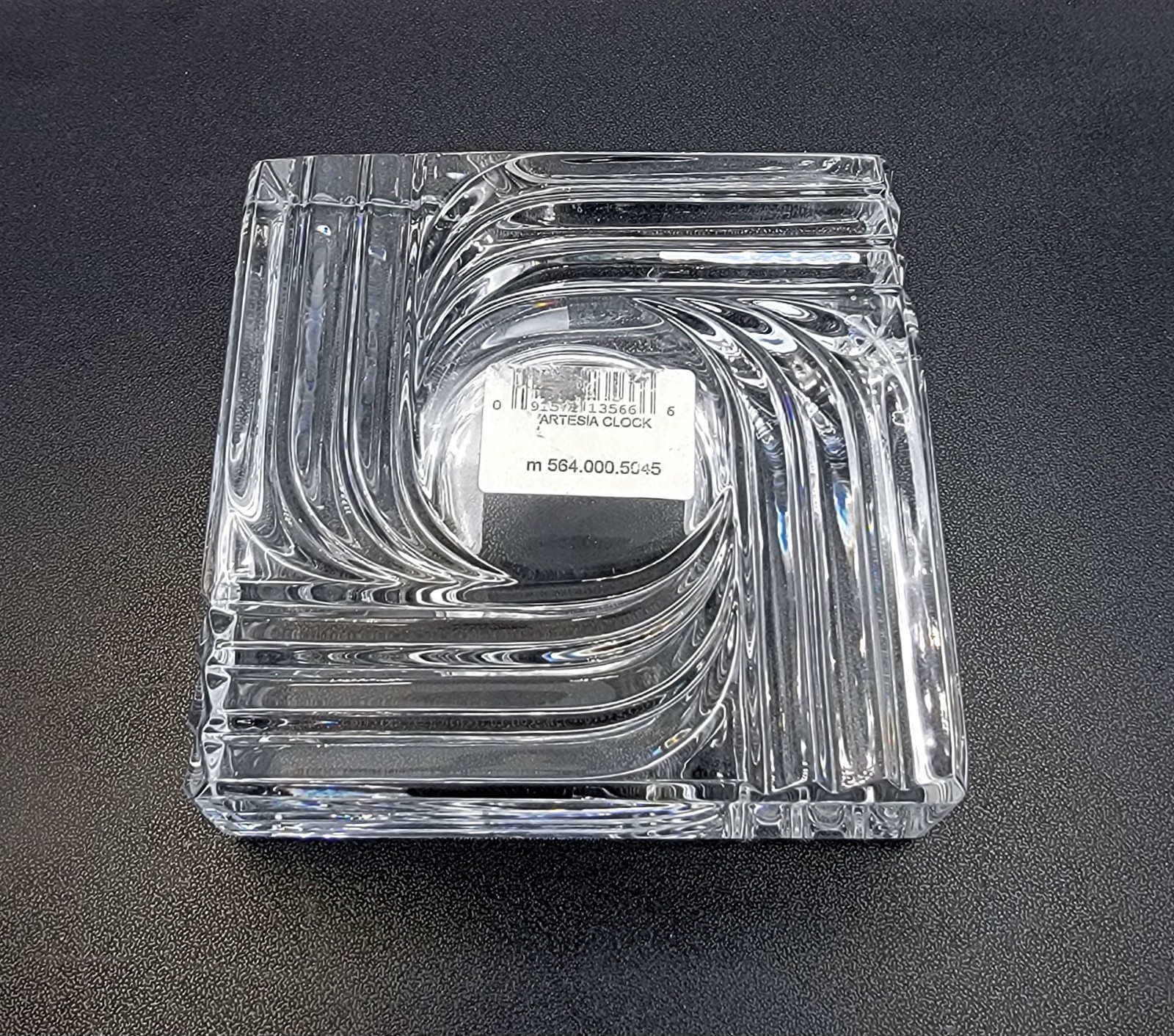 2 Marquis By Waterford Crystal Art Deco Square Votive Candle Holder Set