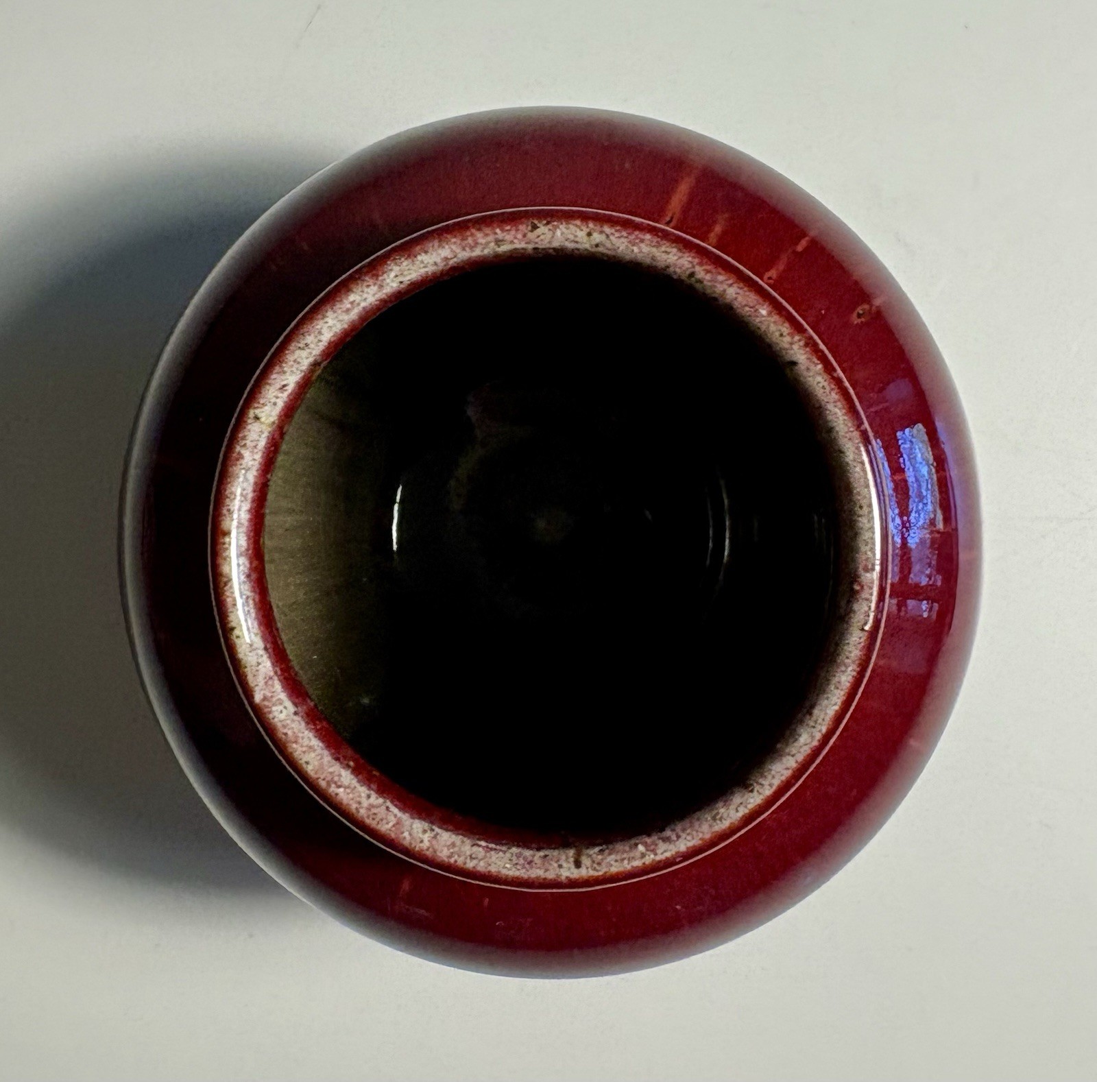 Pewabic Pottery Detroit Cranberry Glaze Vase Marked JA 2014