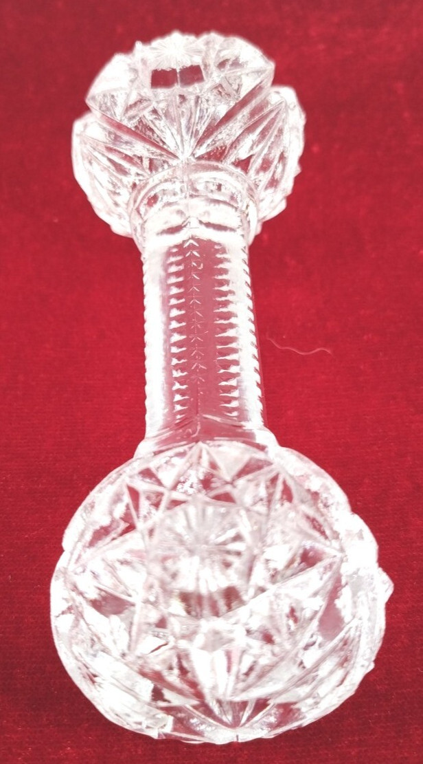 Vintage Imperial Glass 303 Clear Pressed Art Glass Knife Rest Paperweight 4″ L