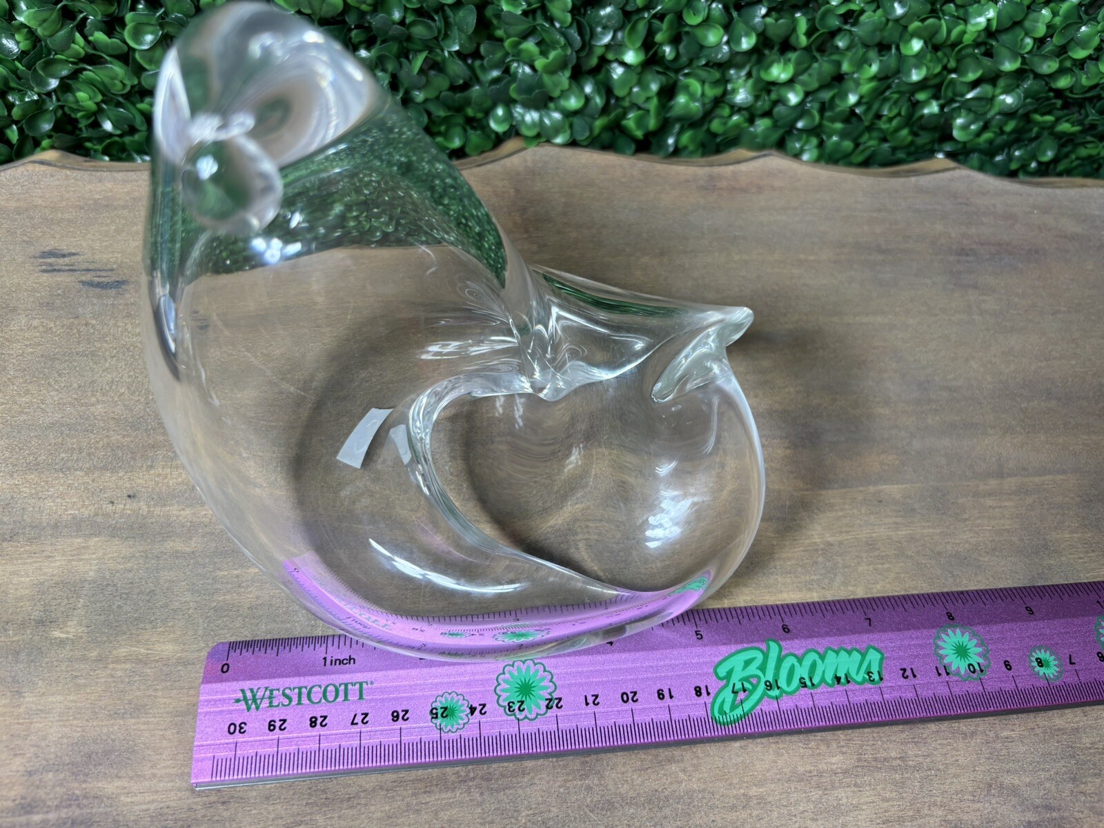 Steuben Clear Hallow Bird Chicken Signed Steuben D.P.P As Is