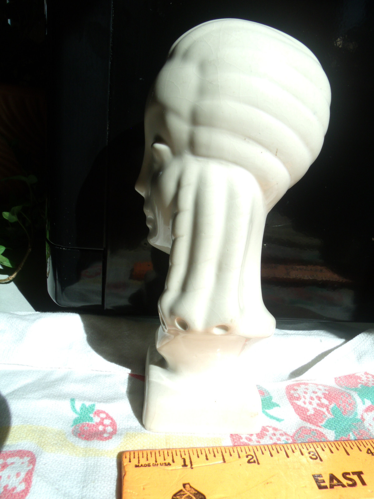 Vtg AMACO American Art Clay Porcelain Bust Of A Lady White C1930’s Art Deco 6”