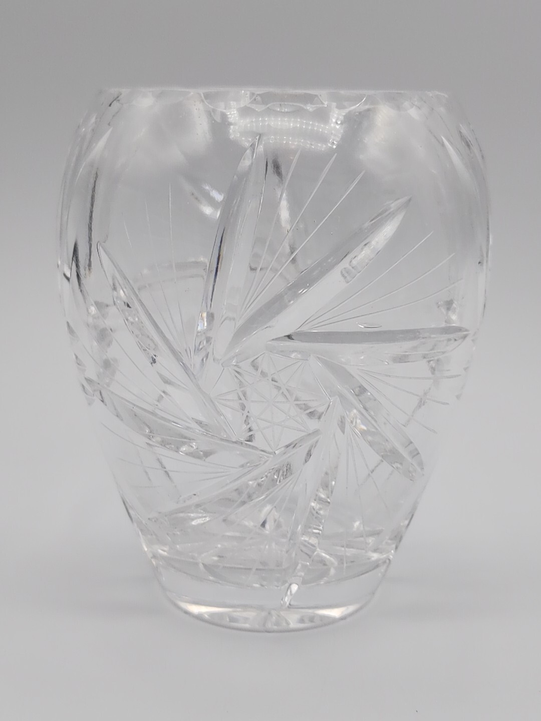 American Cut Eleanor Vase 5 7/8″ Tall x Roughly 4 1/2″ Wide -Opening 3″ Diameter