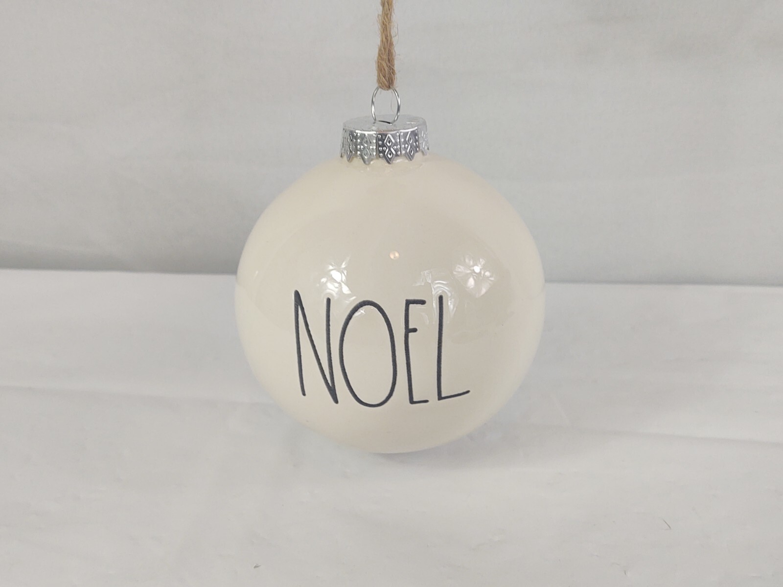 Rae Dunn Artisan Collection By Magenta Large White Christmas Ornament NOEL