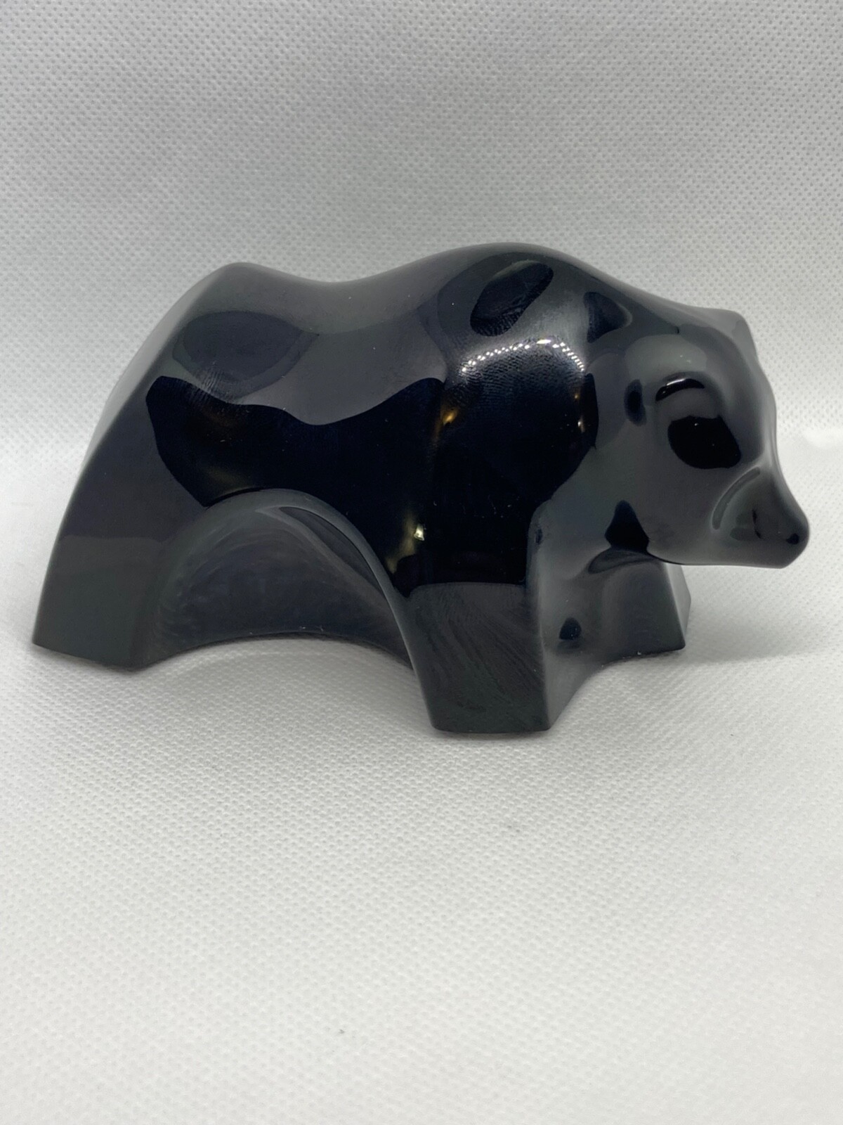 Baccarat Crystal Bear Black Medium 2.75″ x 4.75″ Made in France Mint Condition