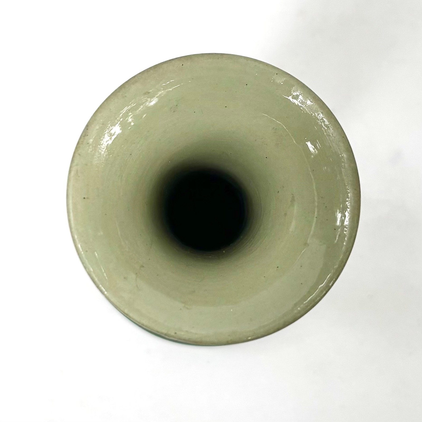 Dudson Brothers Green Jasper Dipped Tapered Bud Vase ca. 1930