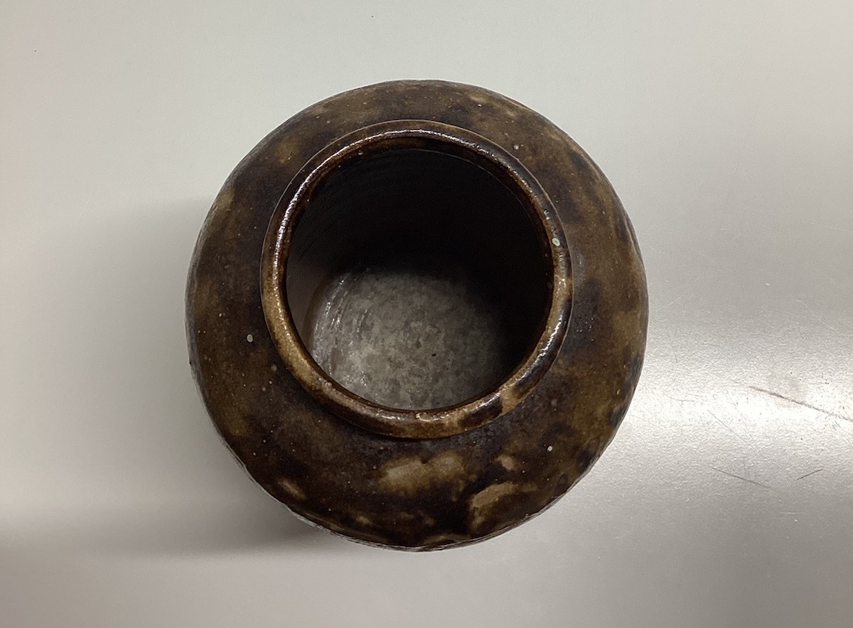 Stoneware Vase Nielsen Incised Decoration Vintage