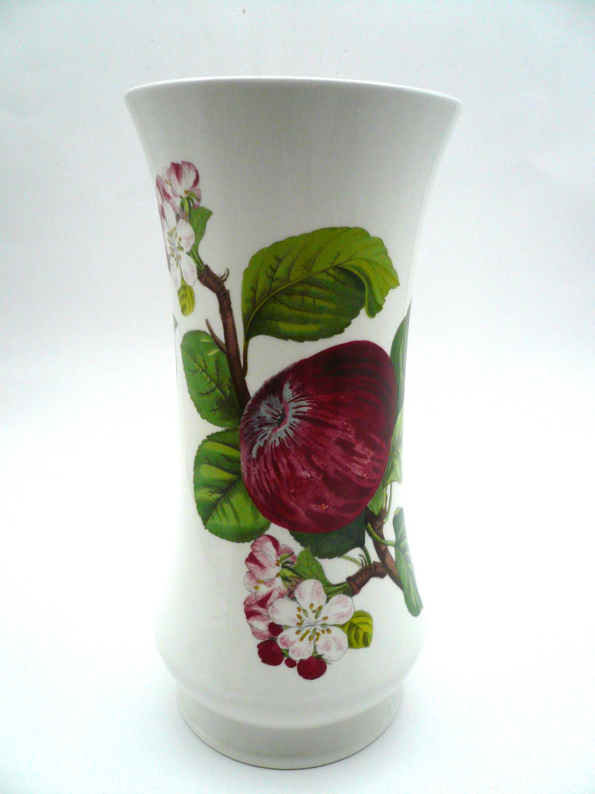 Portmeirion England POMONA 8.25″ tall Vase apple floral blossoms