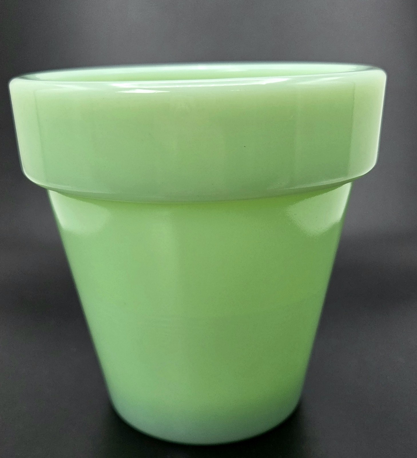 Collectible Mosser Glass Jadeite/Green Flower Planter 4” Pot Indoor/Outdoor 2026