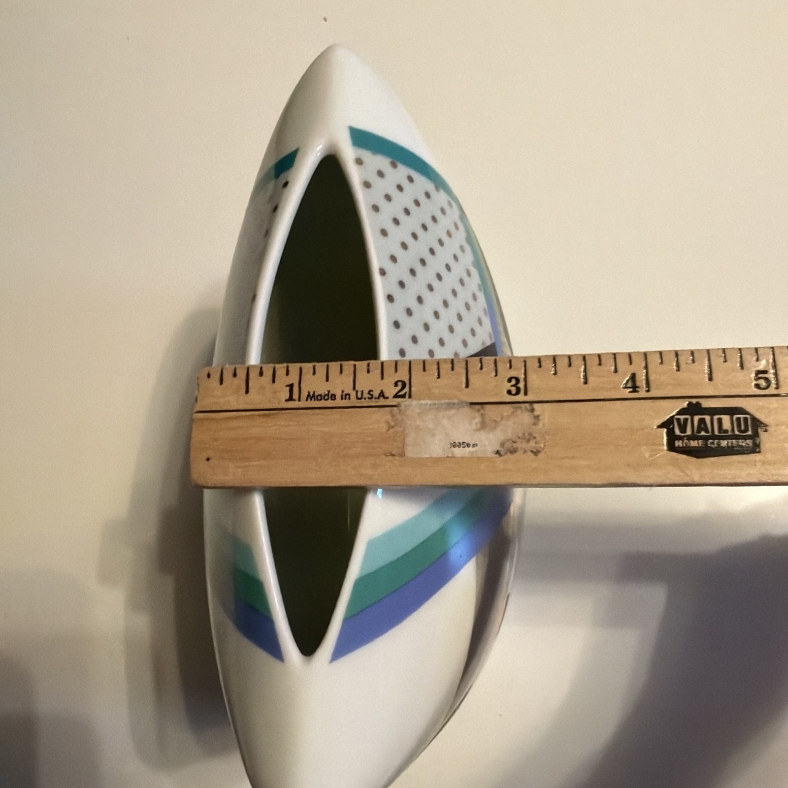 Rosenthal Germany Raymond Waites Memphis Style Geometric Art Deco Vase 7 Inch
